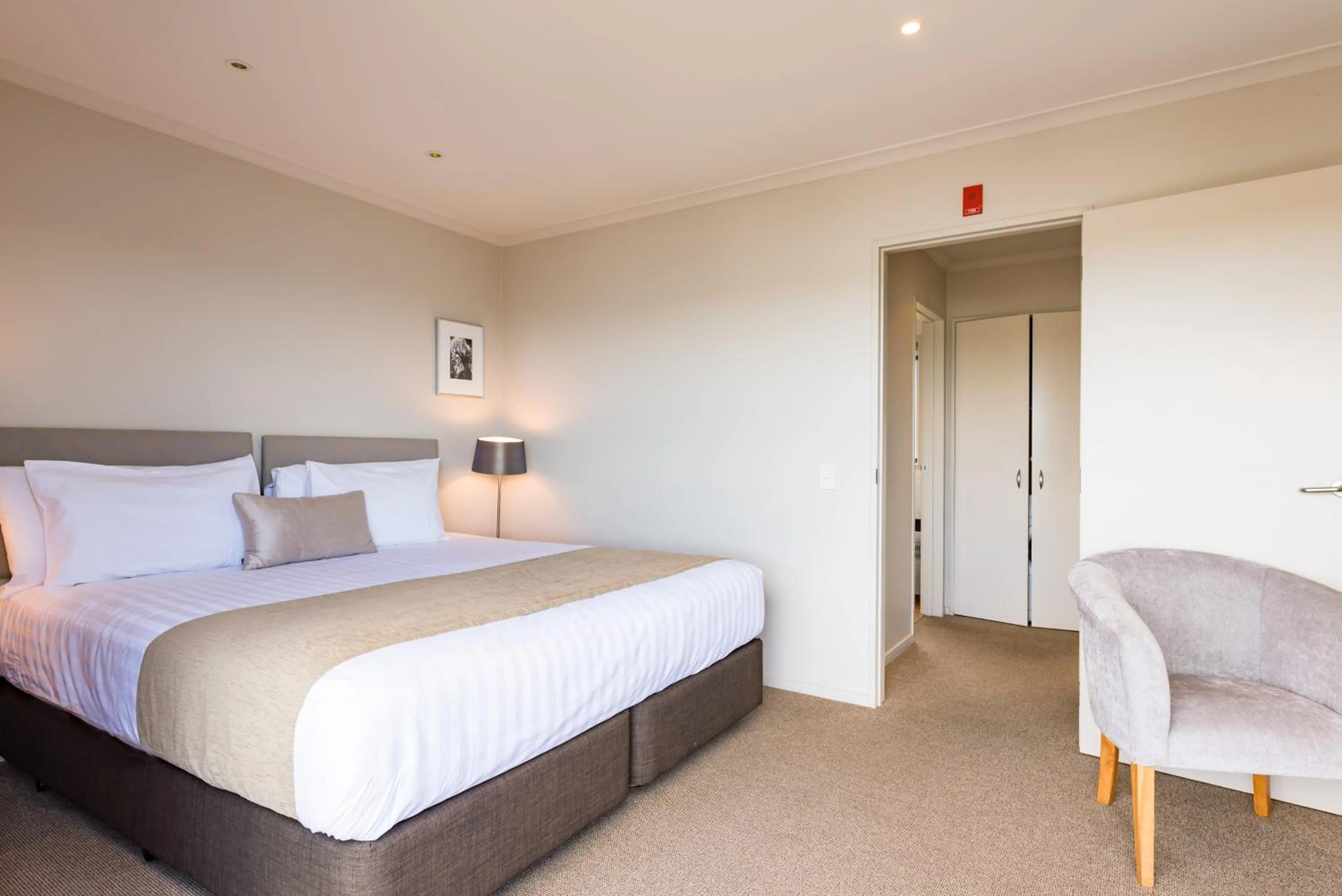 Bed in Blue Pacific Apartments