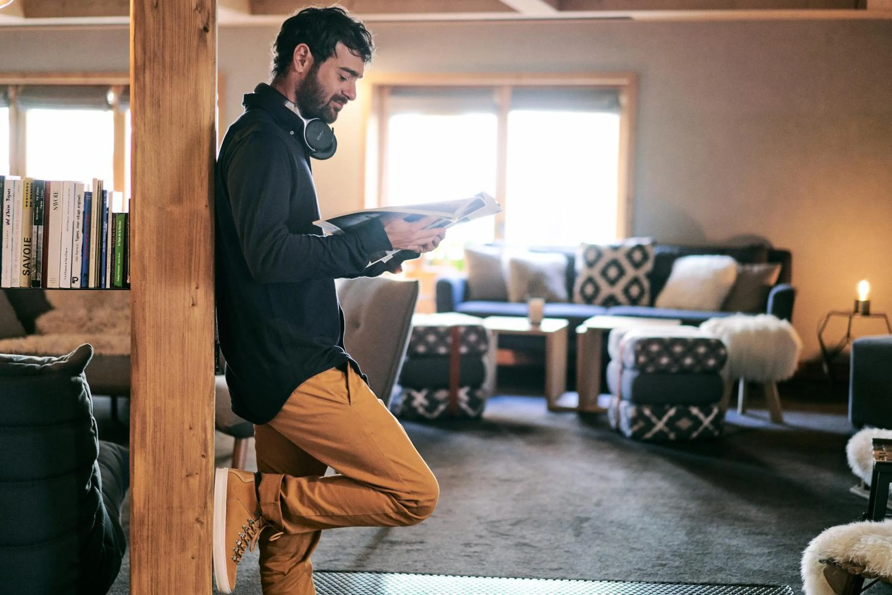 Lounge or bar, Bed in Hôtel Avancher