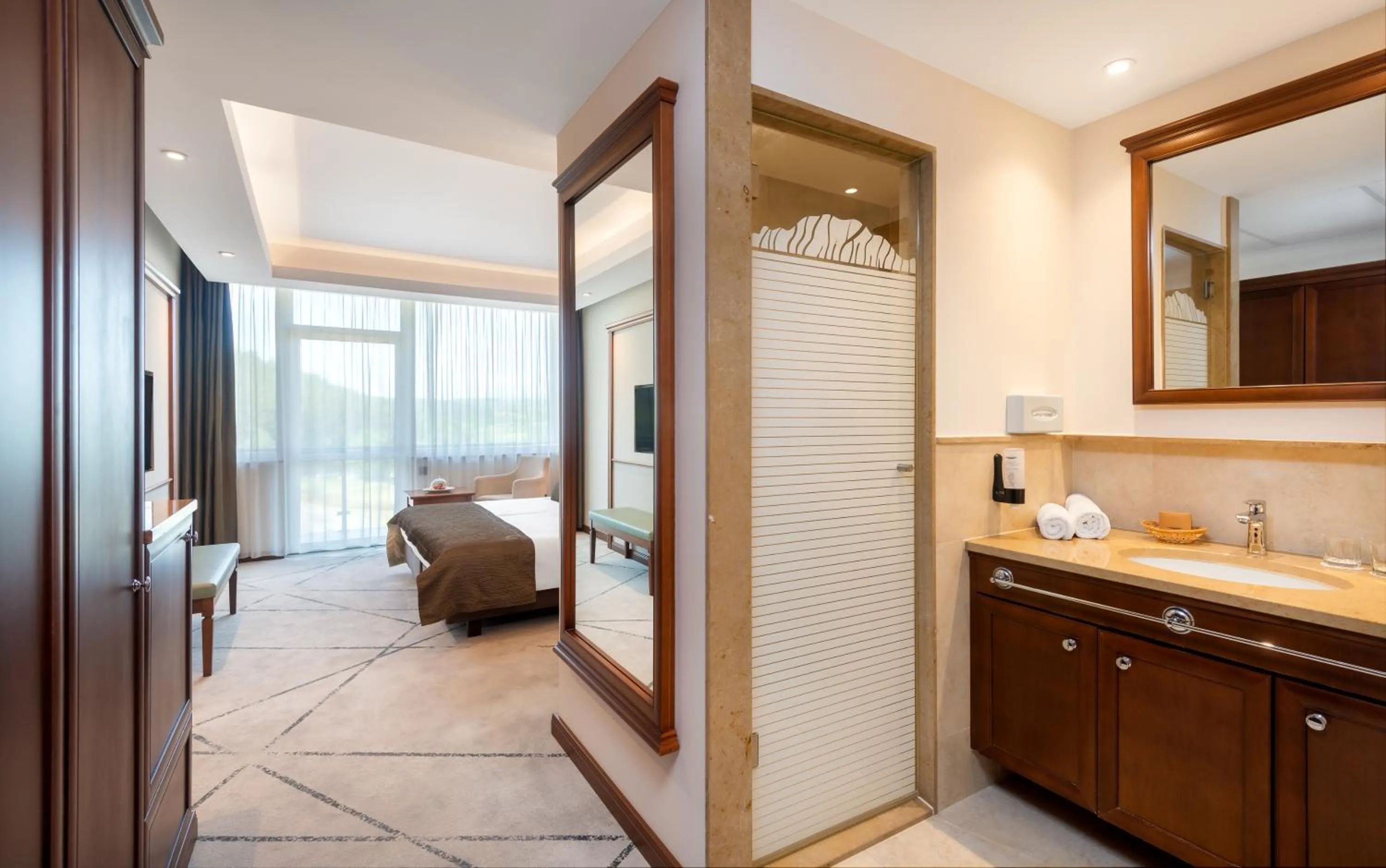 Bathroom, Bed in Hunguest Saliris