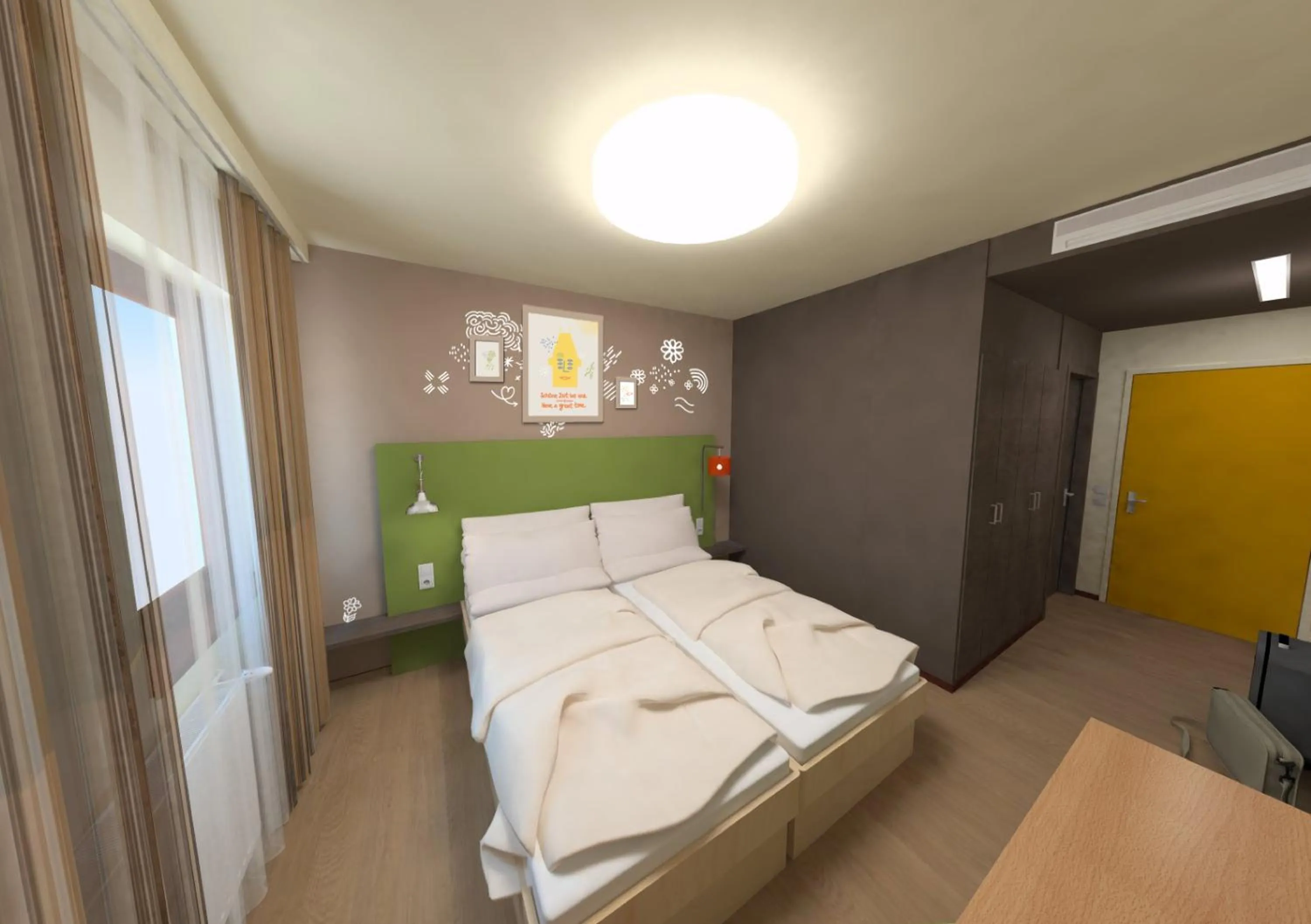 Photo of the whole room, Bed in JUFA Hotel Graz Süd - Self Check-in