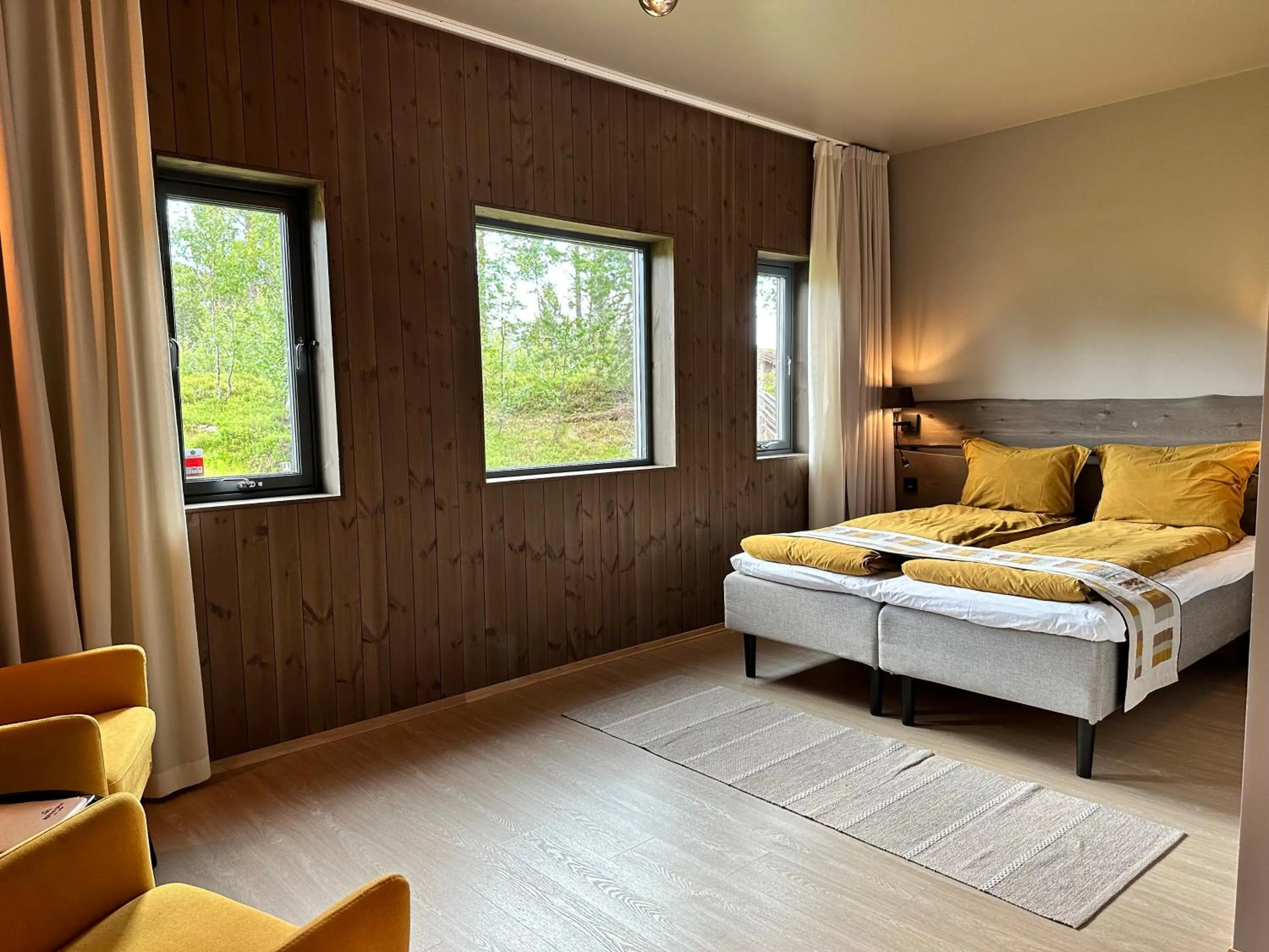 Bed in Bjørnfjell Mountain Lodge