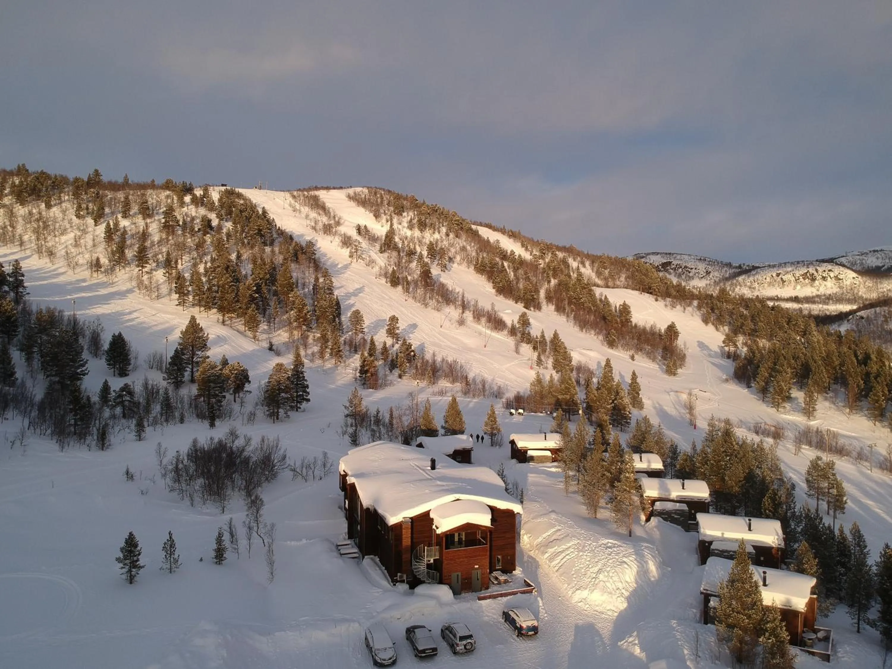 Bird's eye view in Bjørnfjell Mountain Lodge