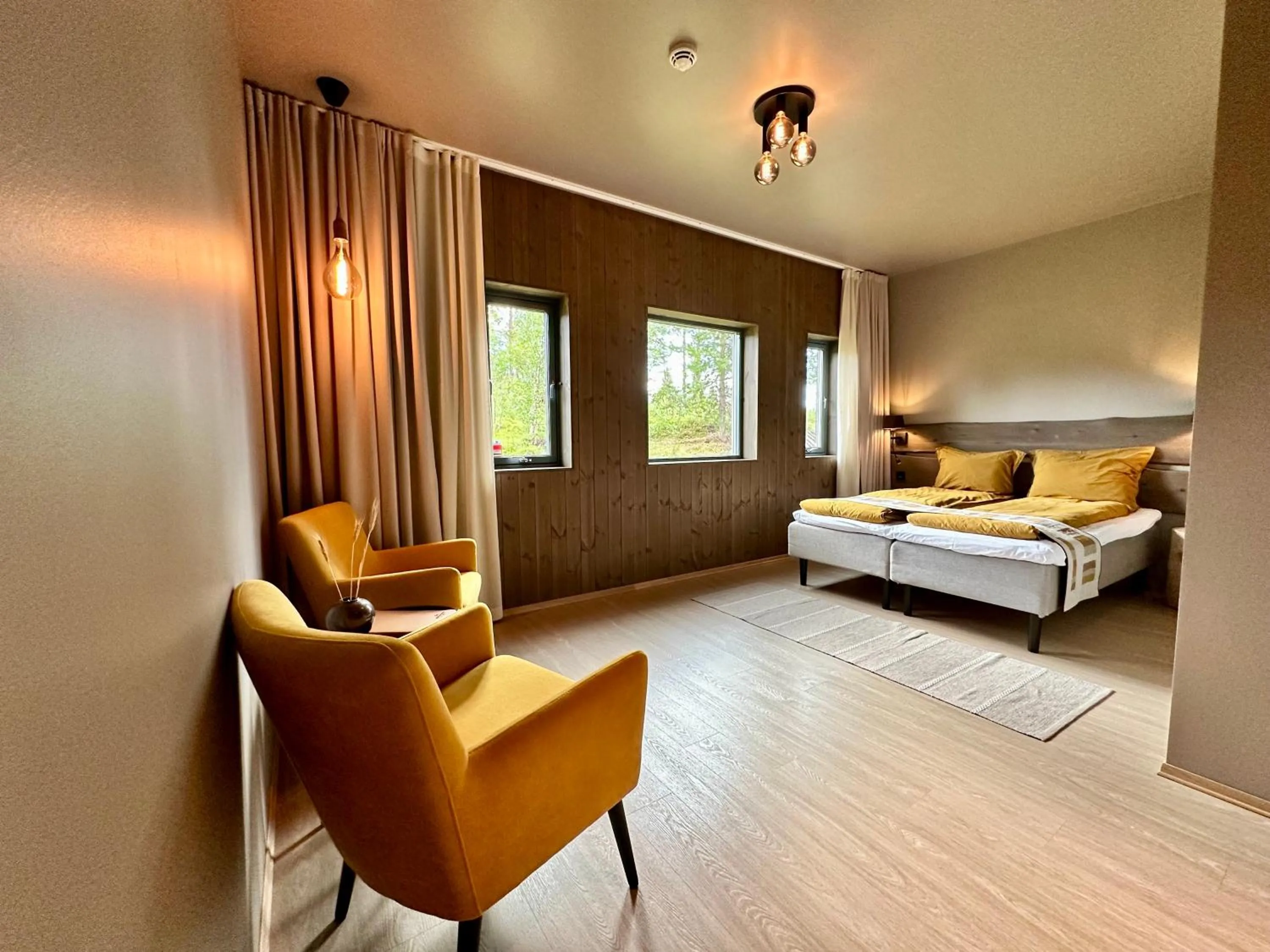 Bed in Bjørnfjell Mountain Lodge