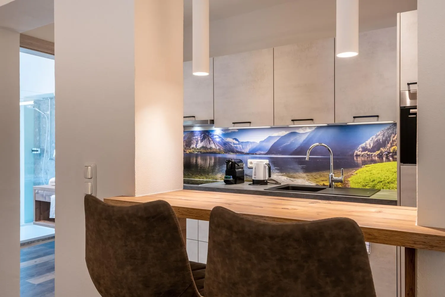 Kitchen or kitchenette in Aparthotel Tyrol