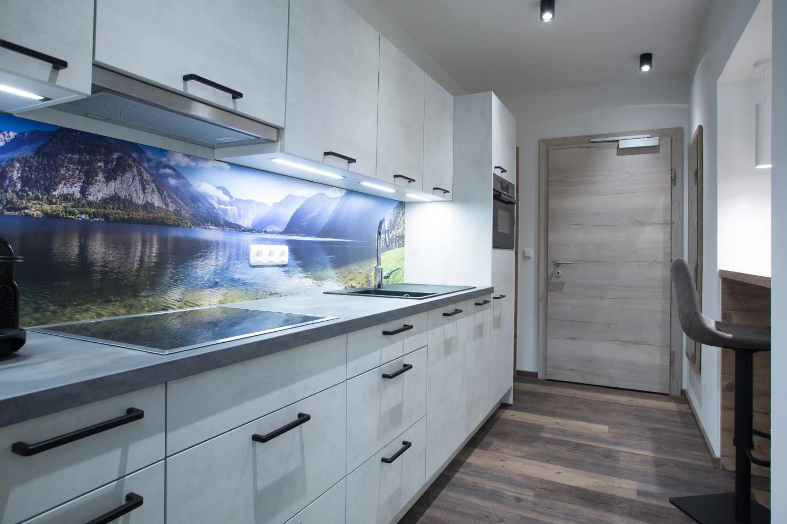 Kitchen or kitchenette in Aparthotel Tyrol