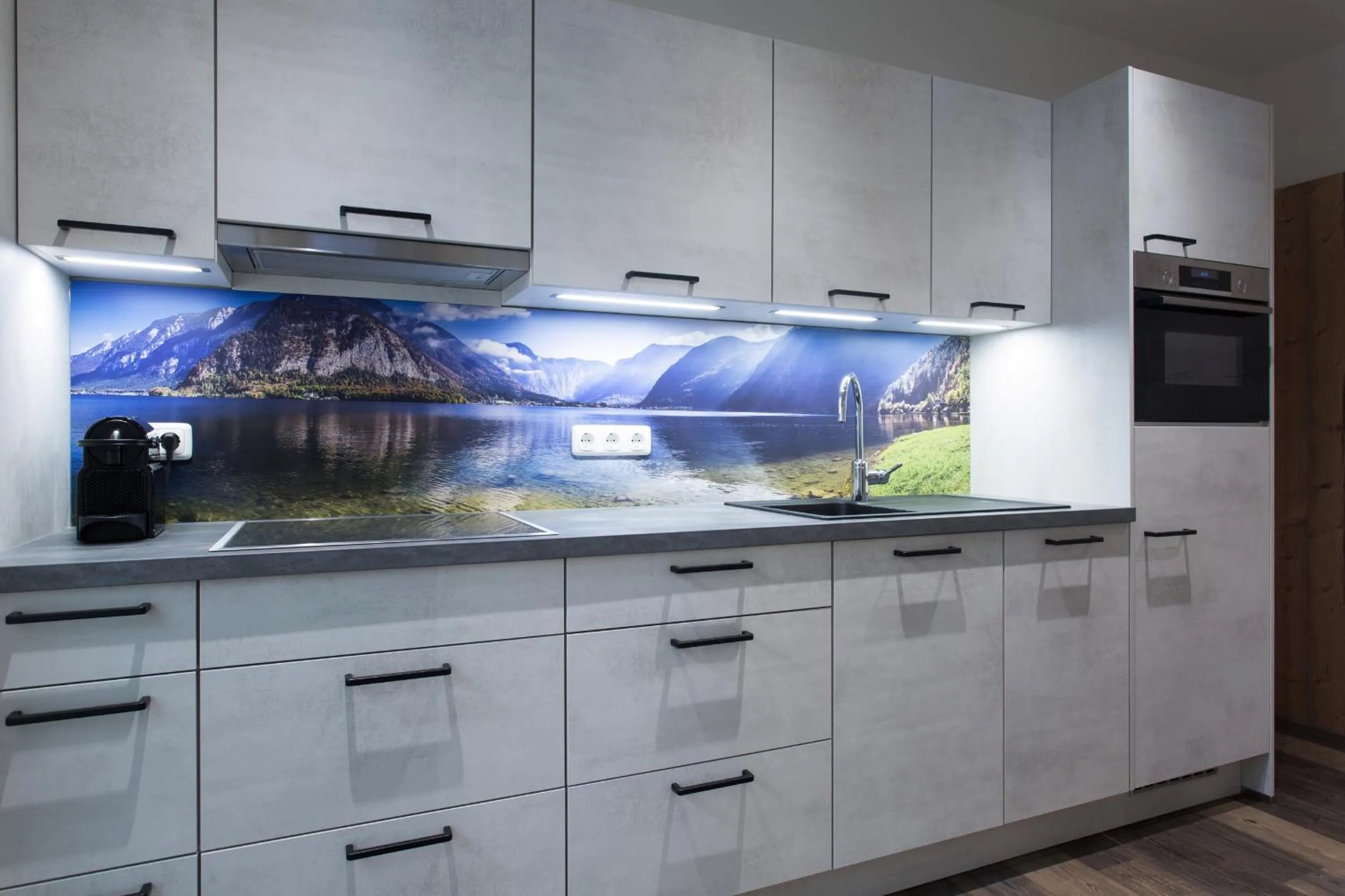 Kitchen or kitchenette in Aparthotel Tyrol