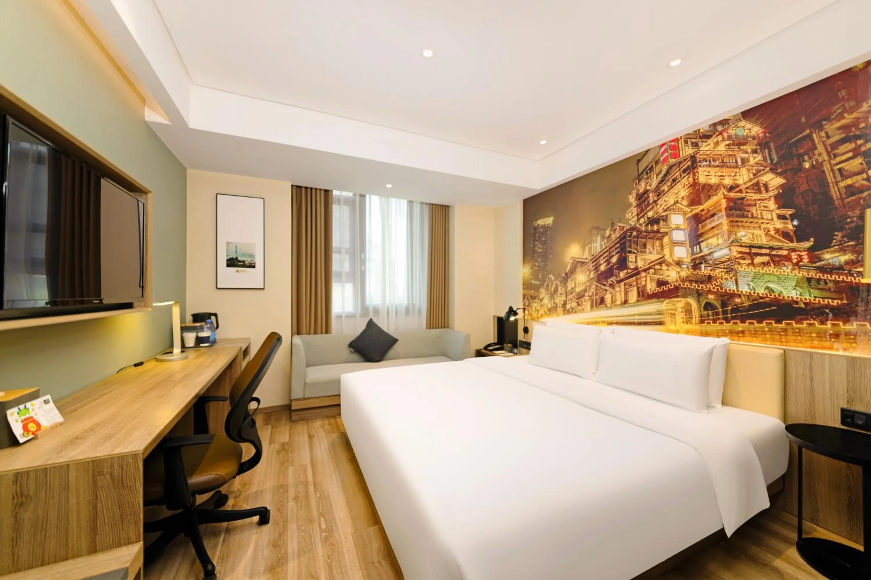Property building, Bed in Atour Hotel Chongqing Jiefangbei