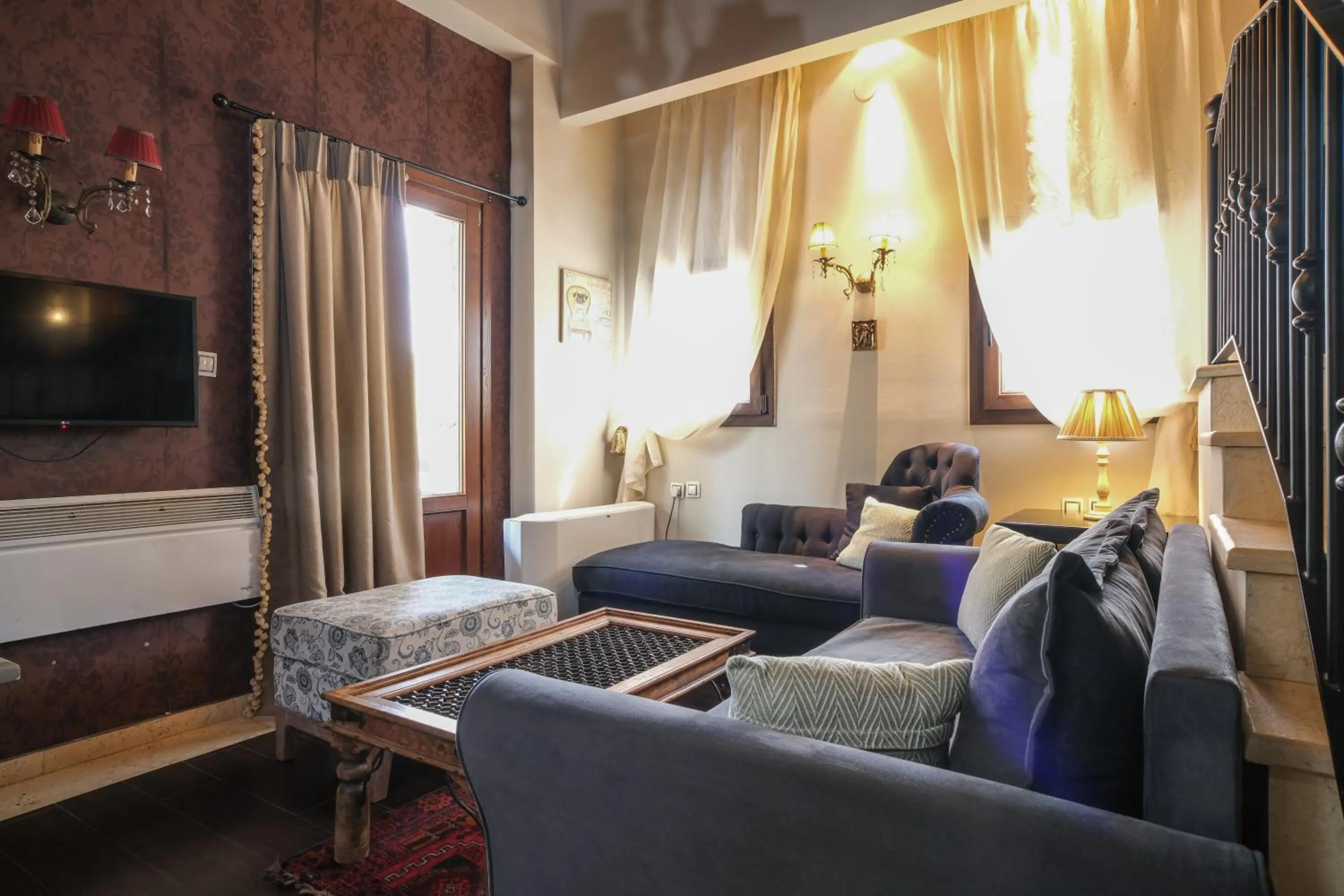 Living room, Bed in Pindos Resort