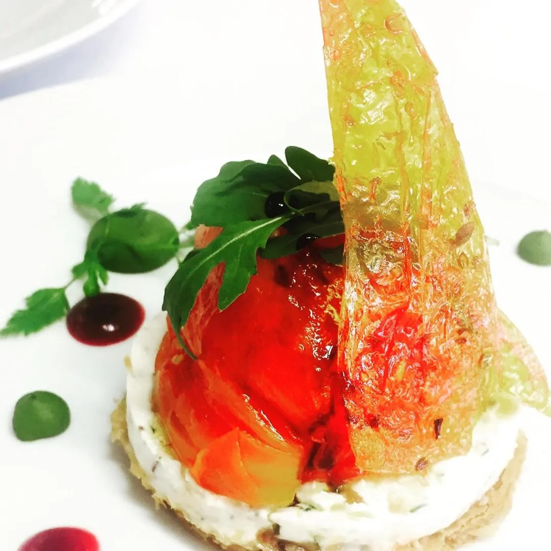 Food close-up in Auberge De La Madone