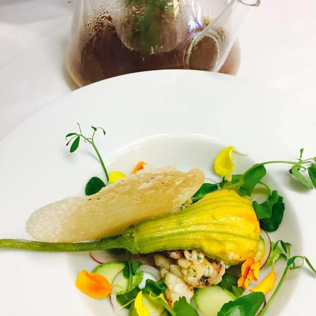 Food close-up in Auberge De La Madone