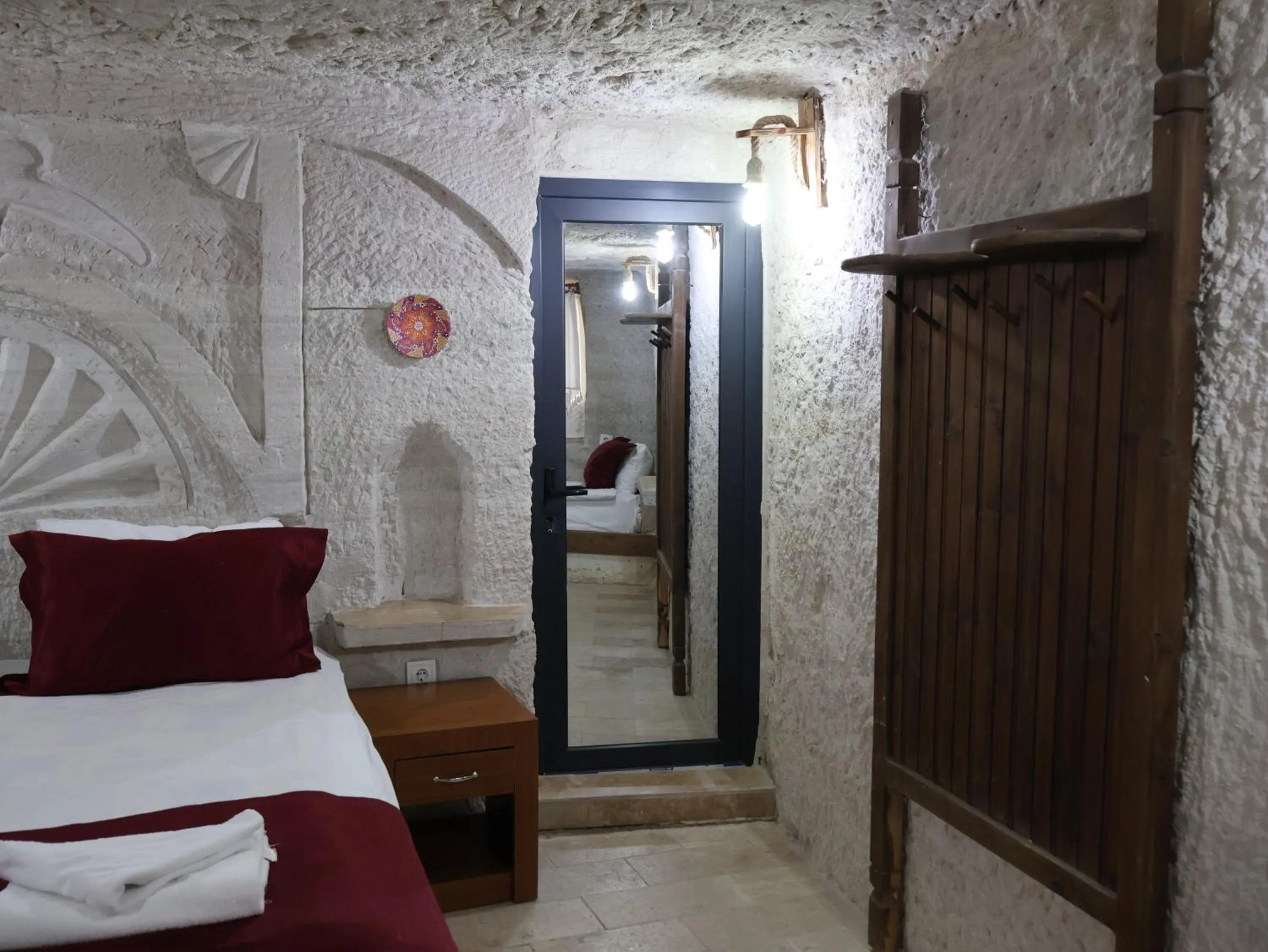 Bed in Seven Rock Cave Hotel