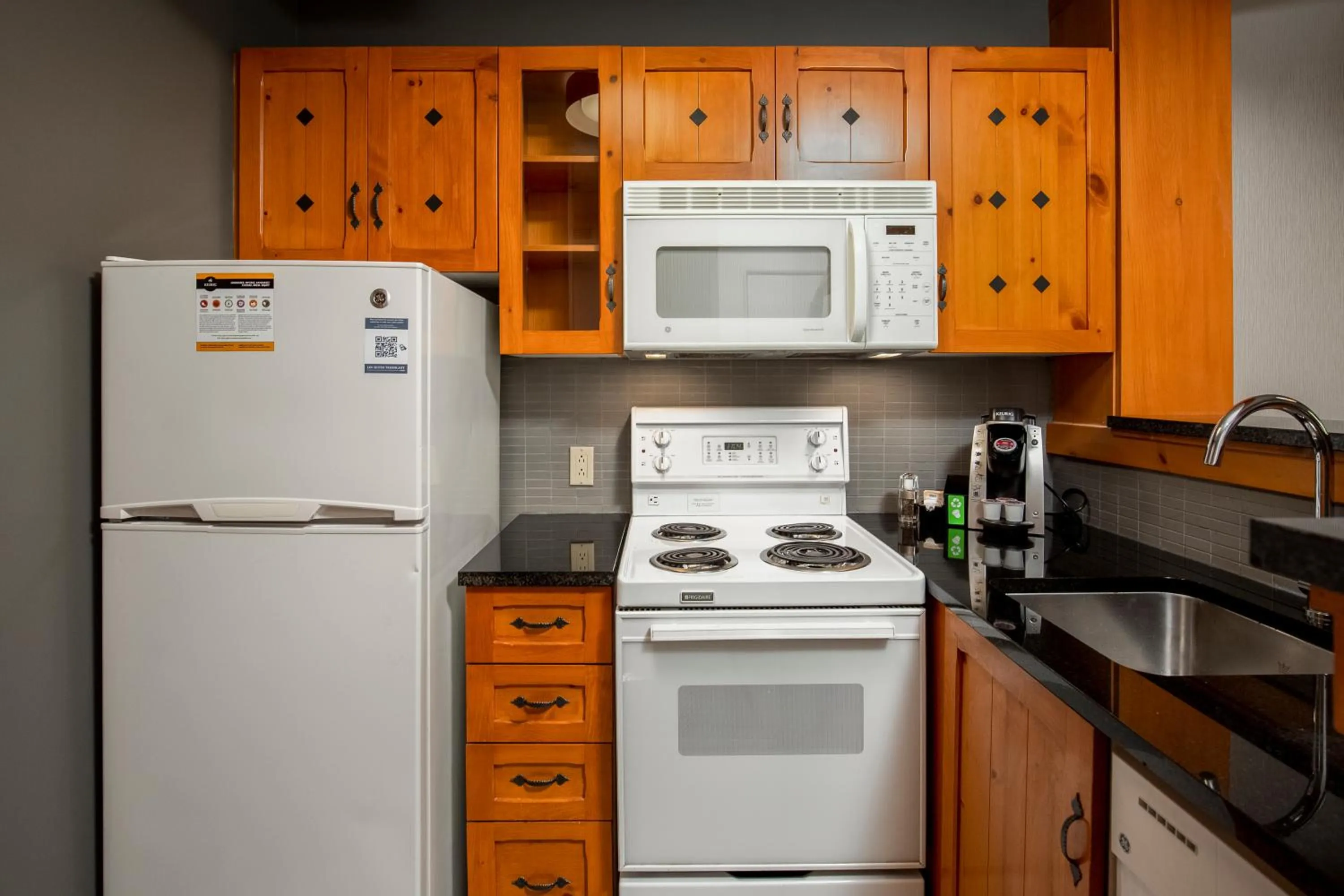 Kitchen or kitchenette in Lodge de la Montagne