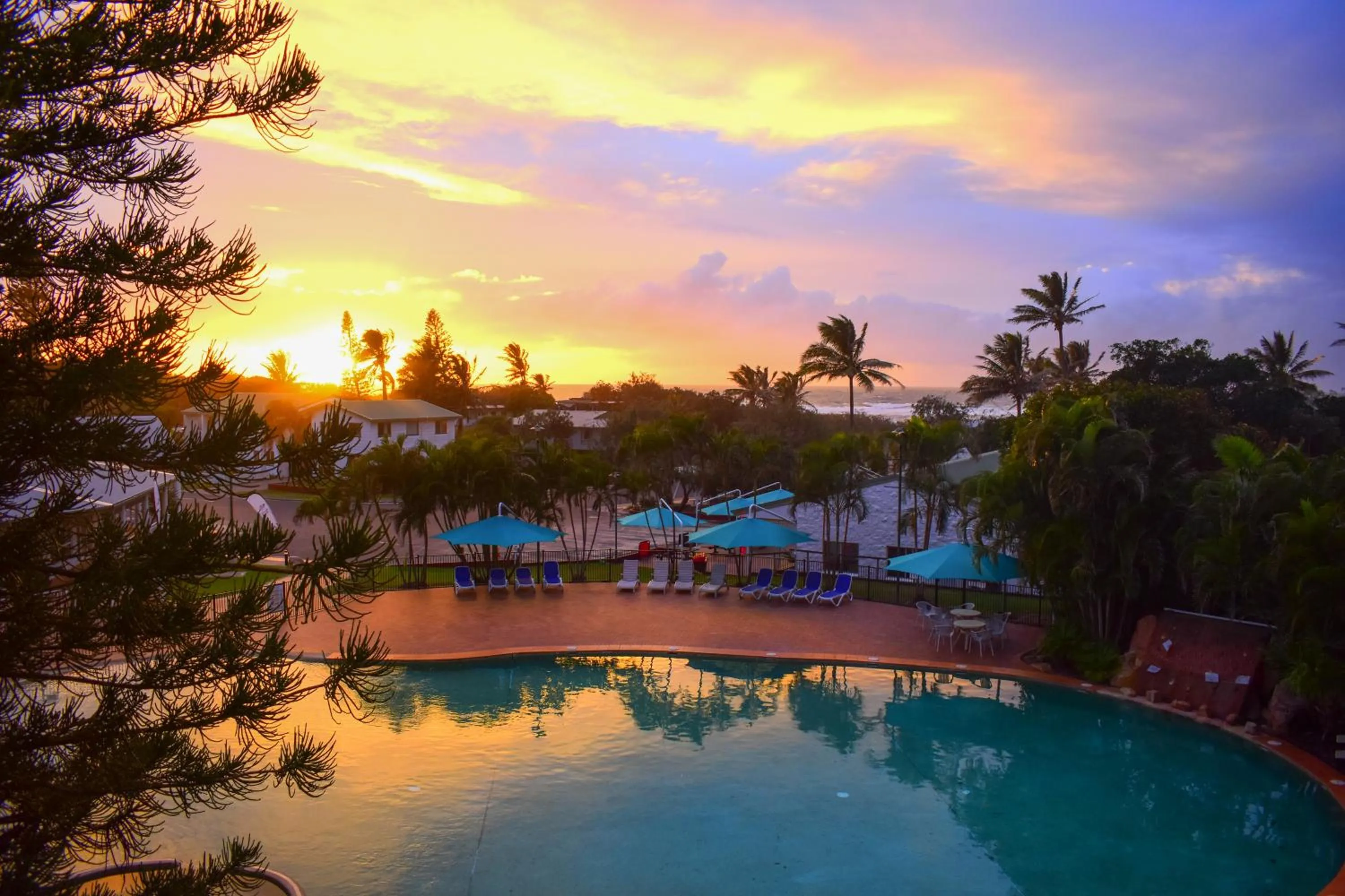 Sunrise in K'gari Beach Resort