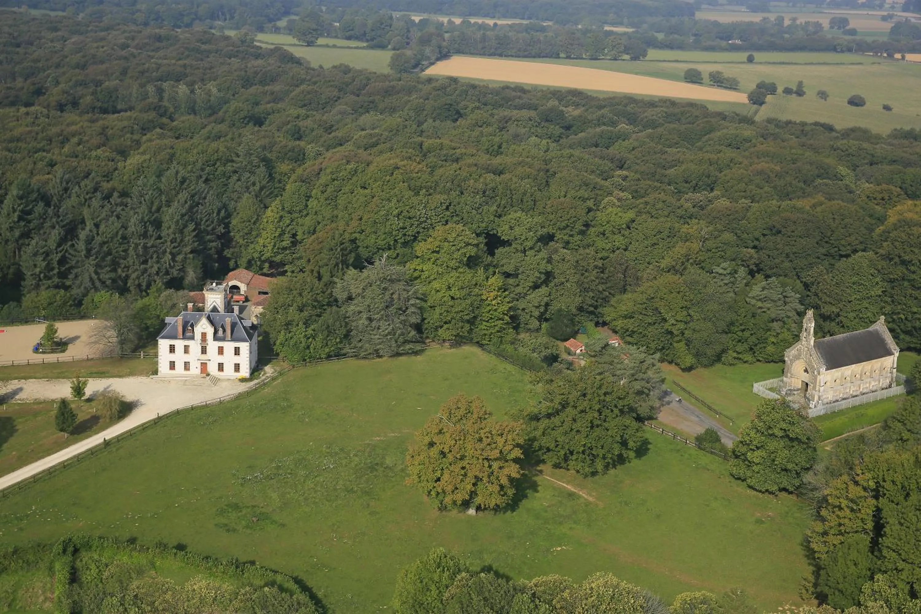 Bird's eye view in Domaine de Chantemerle
