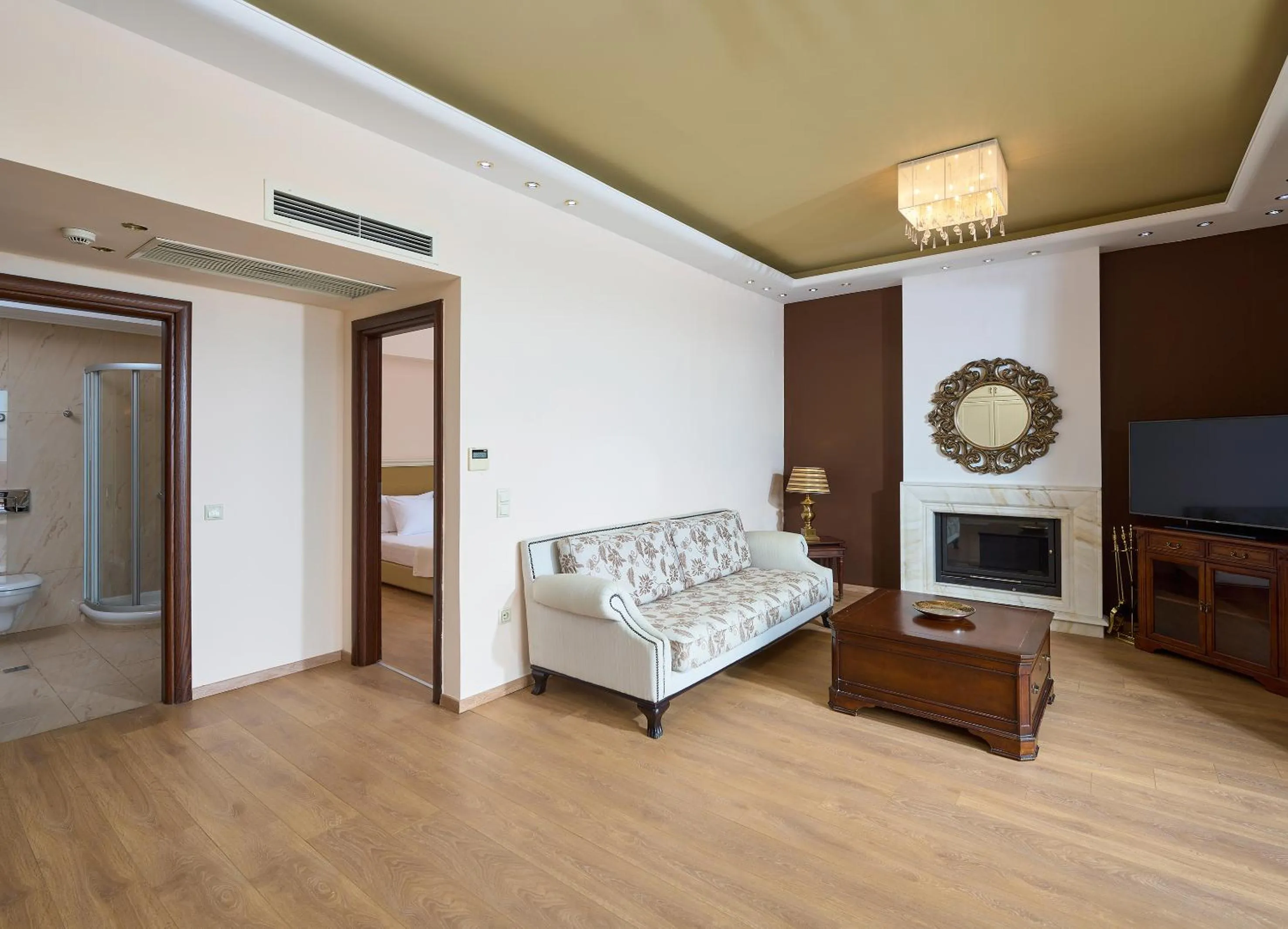 Bathroom, Bed in Mediterranean Princess- Adults Only