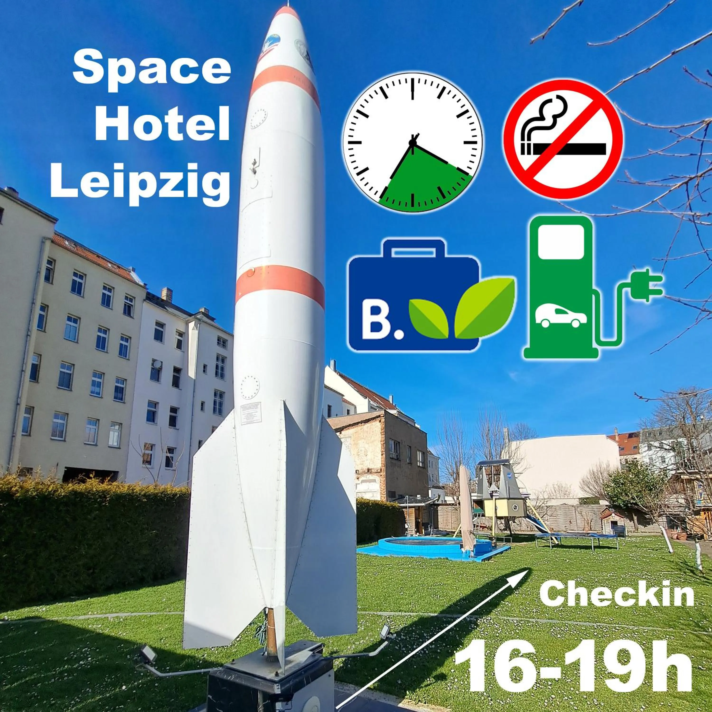 Property building in Space Hotel im Campus der JvP Schule