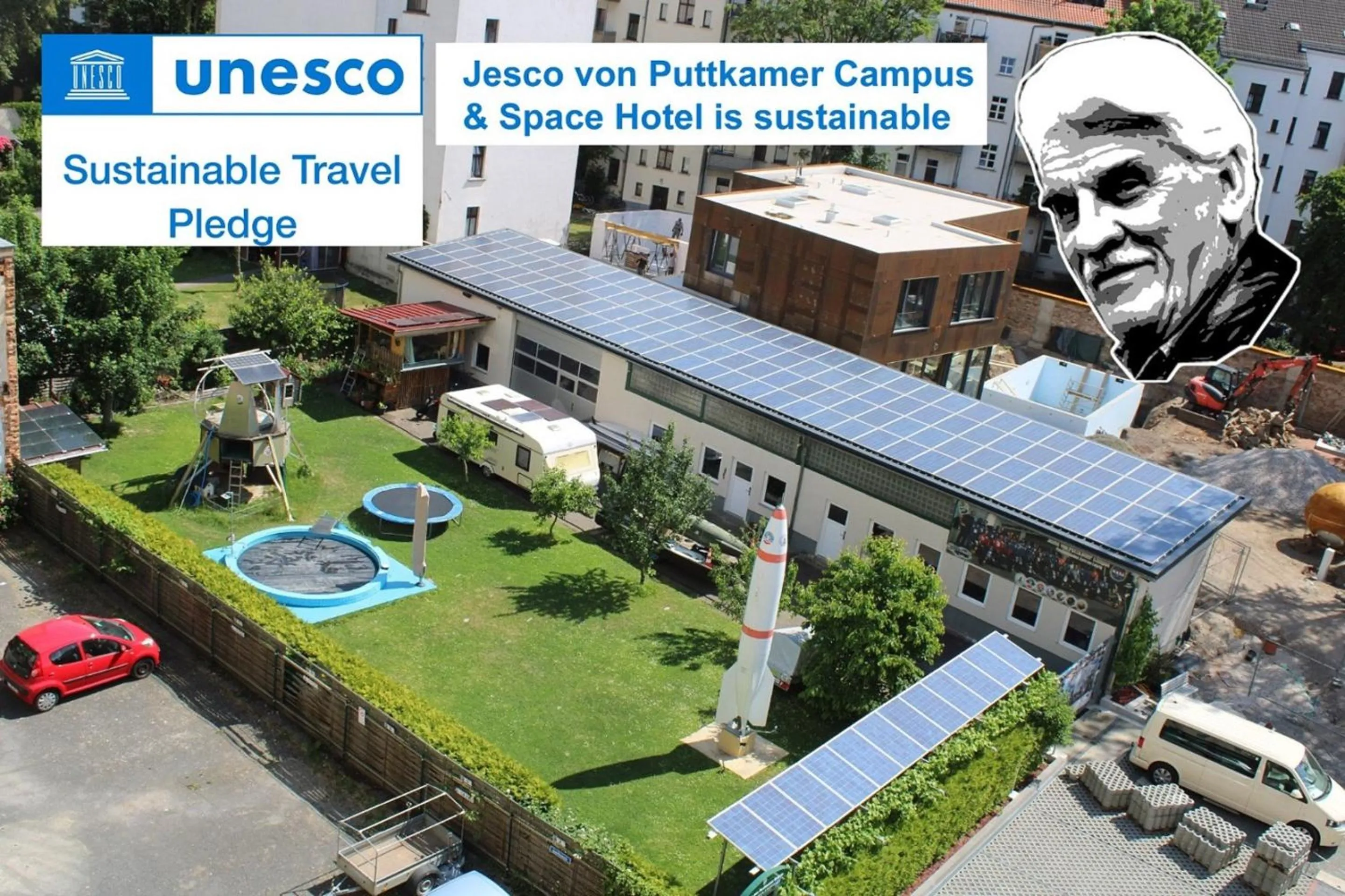 Property building in Space Hotel im Campus der JvP Schule