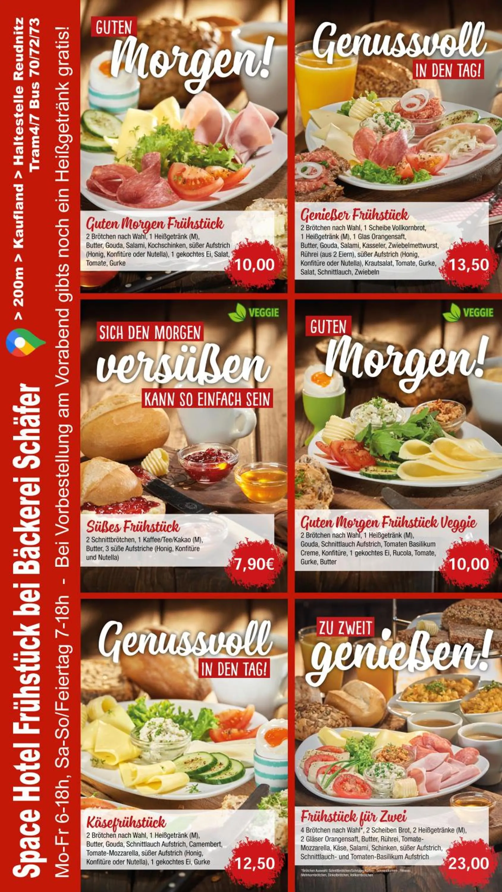 Breakfast in Space Hotel im Campus der JvP Schule