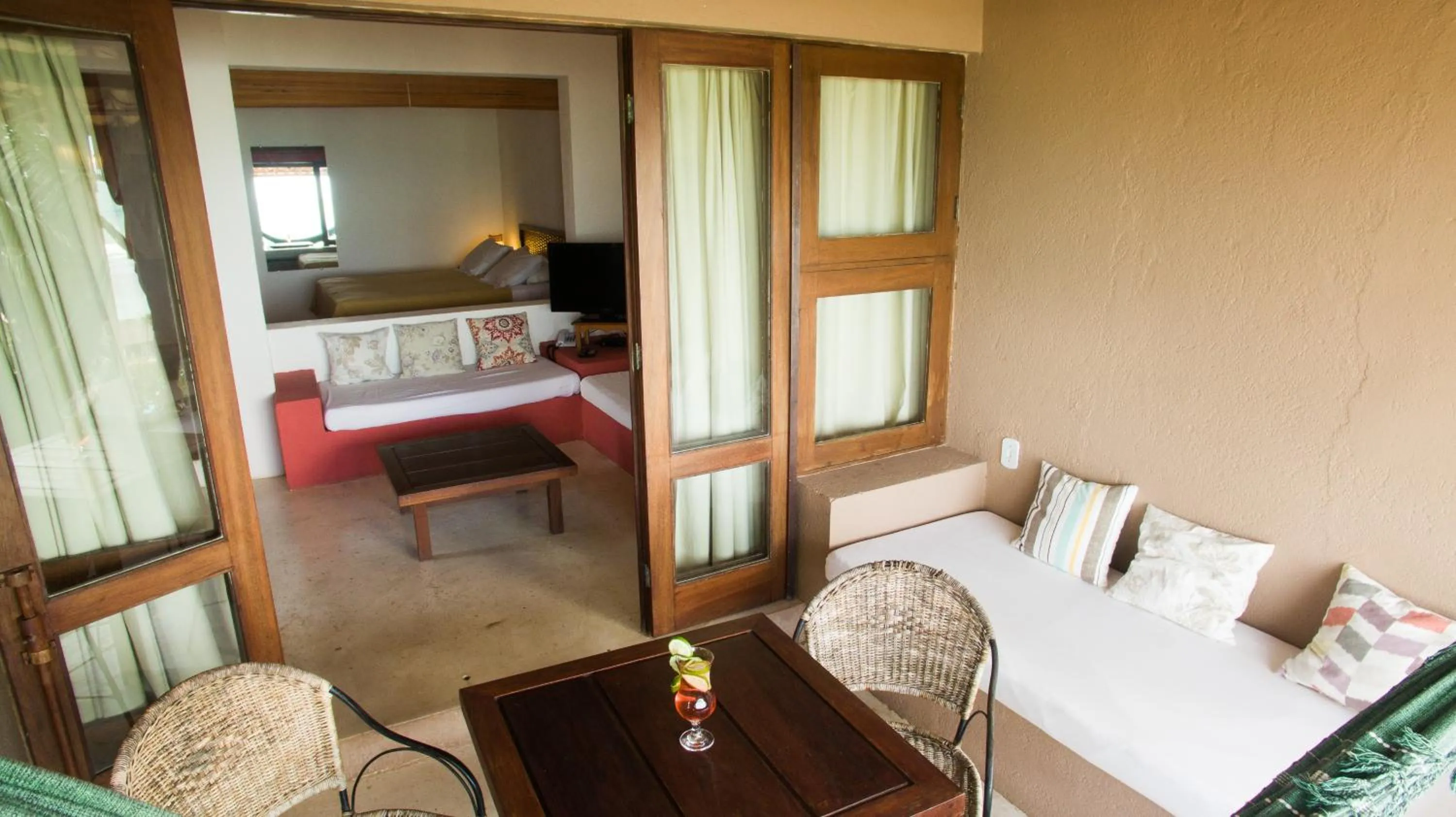 Balcony/Terrace, Bed in Baixu Village