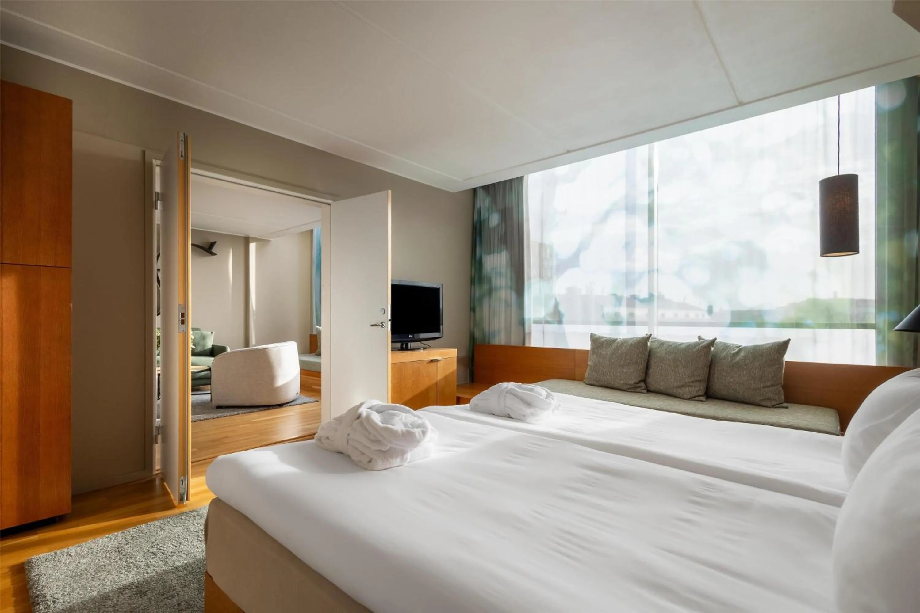 Seating area, Bed in Hyatt Place Gothenburg Central