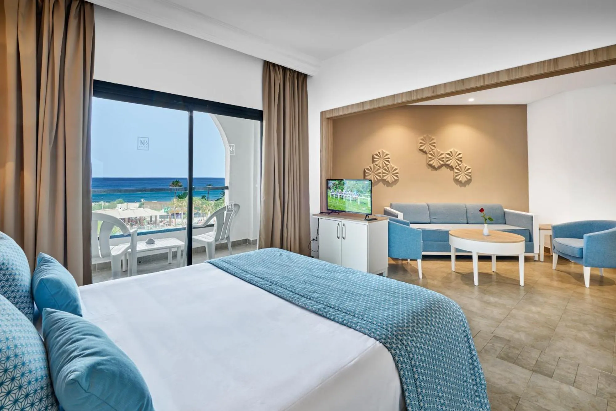 Photo of the whole room, Bed in Nozha Beach Resort & Spa