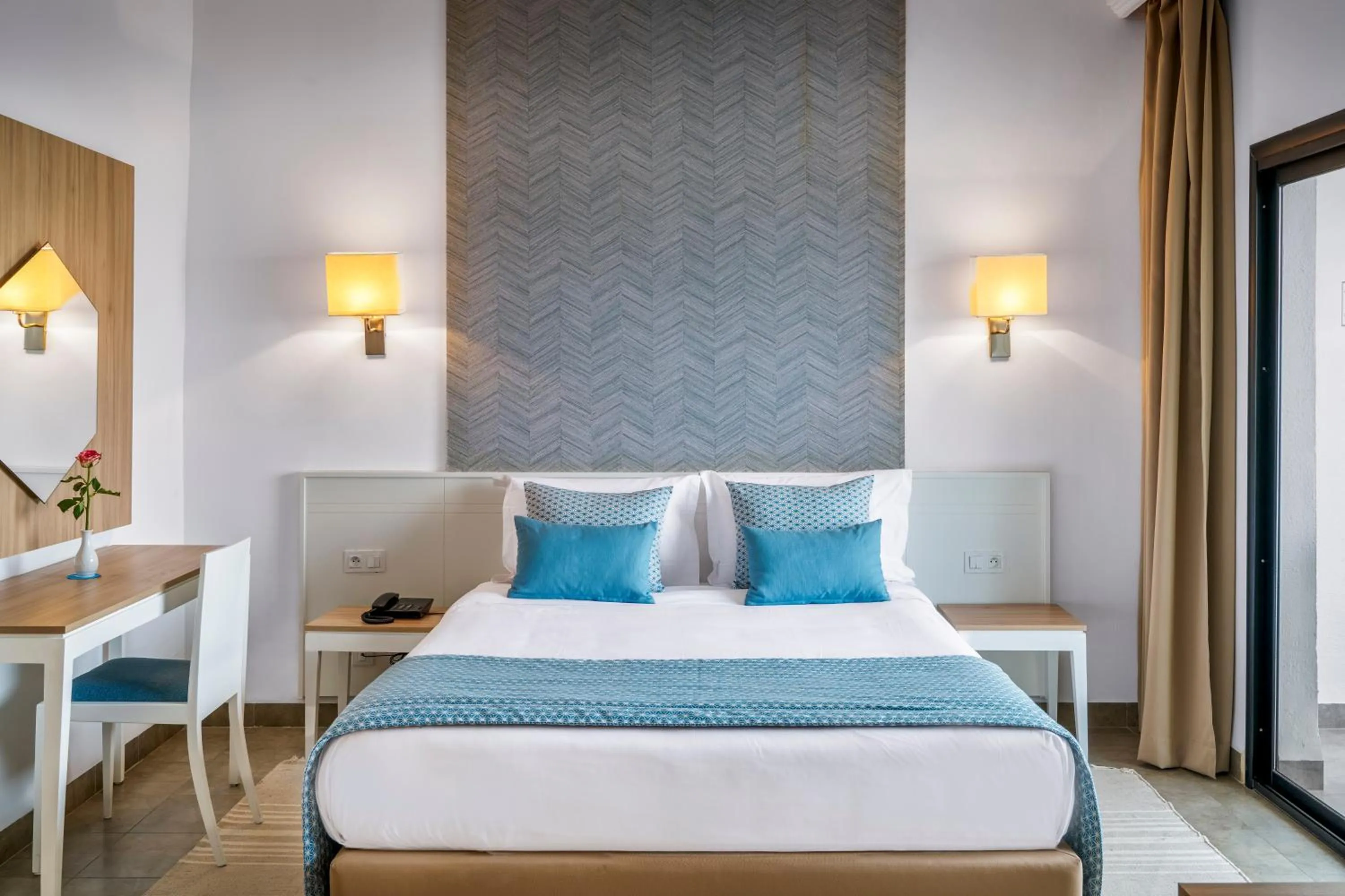 Bed in Nozha Beach Resort & Spa