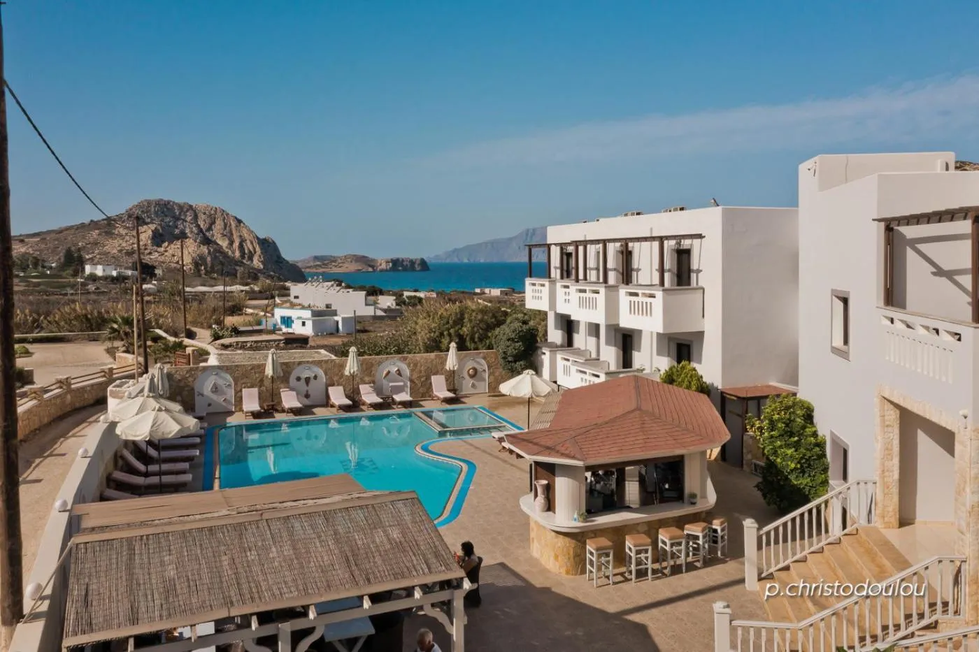 Pool view in Arkasa Bay Hotel