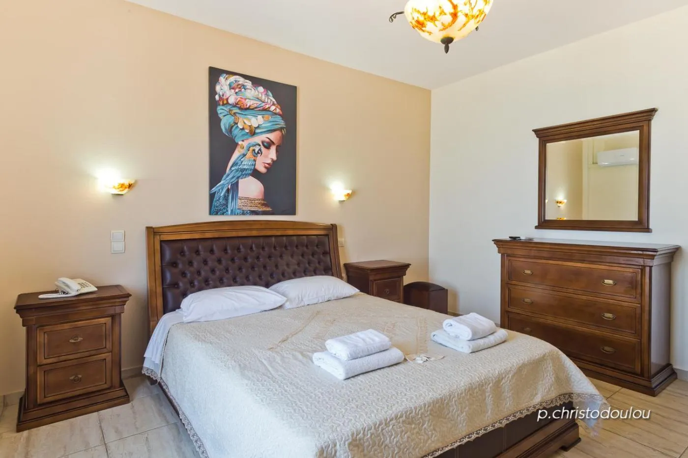 Bedroom, Bed in Arkasa Bay Hotel