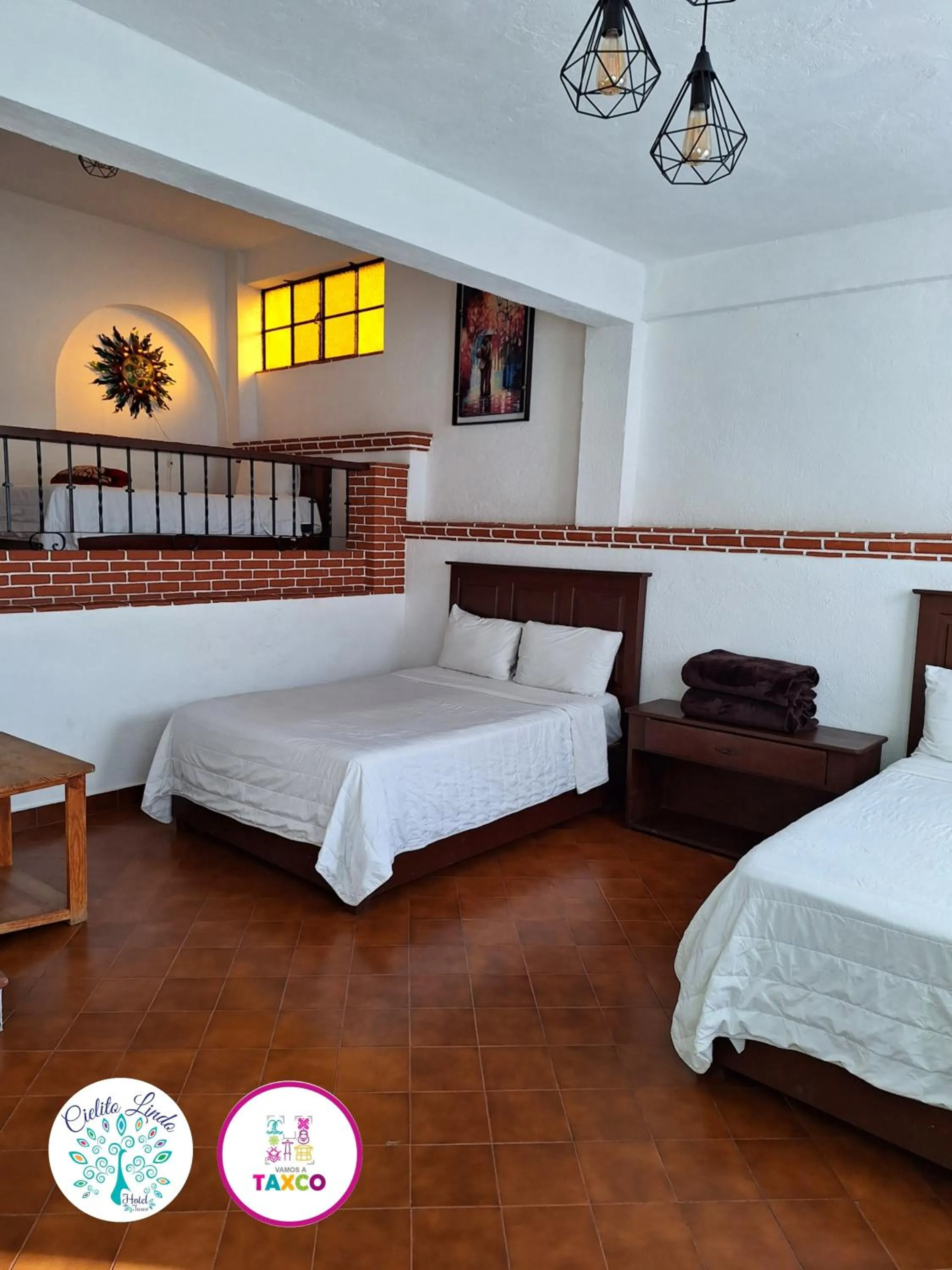 Bed in Hotel Cielito Lindo, Taxco