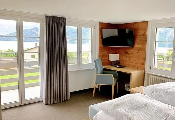 Bed in Hotel Friedheim Weggis