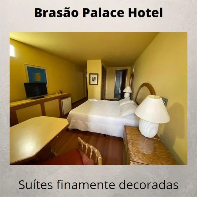 Bed in Brasao Palace Hotel