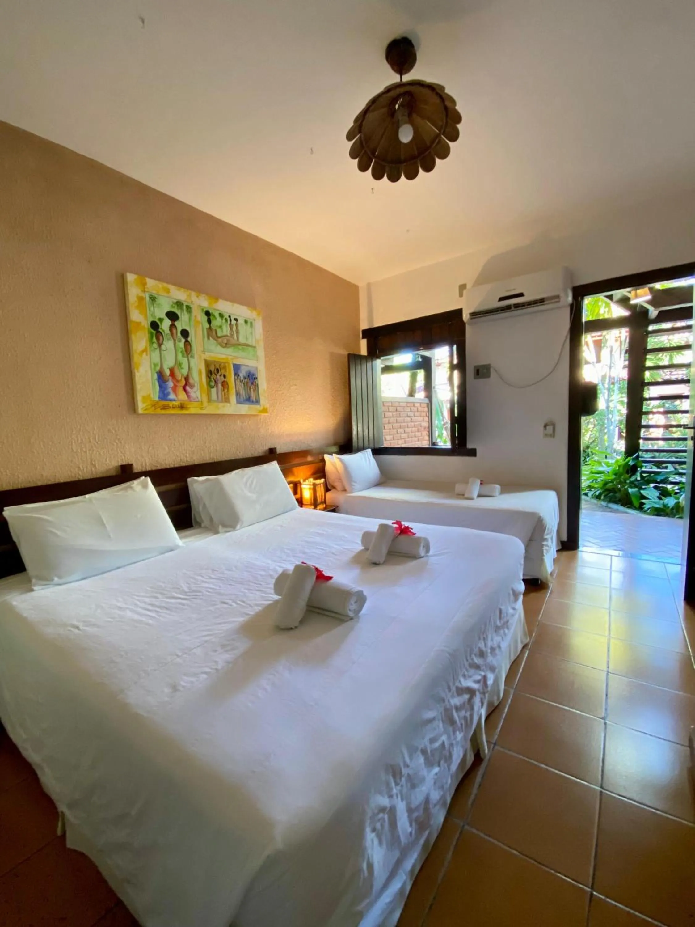 Bed in Hotel Pousada Marambaia