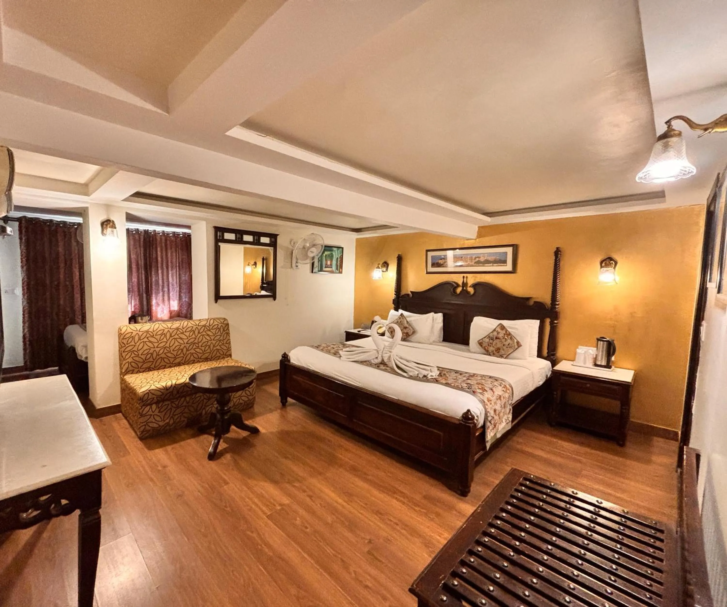 Bedroom, Bed in Ratnawali – A Vegetarian Heritage Hotel