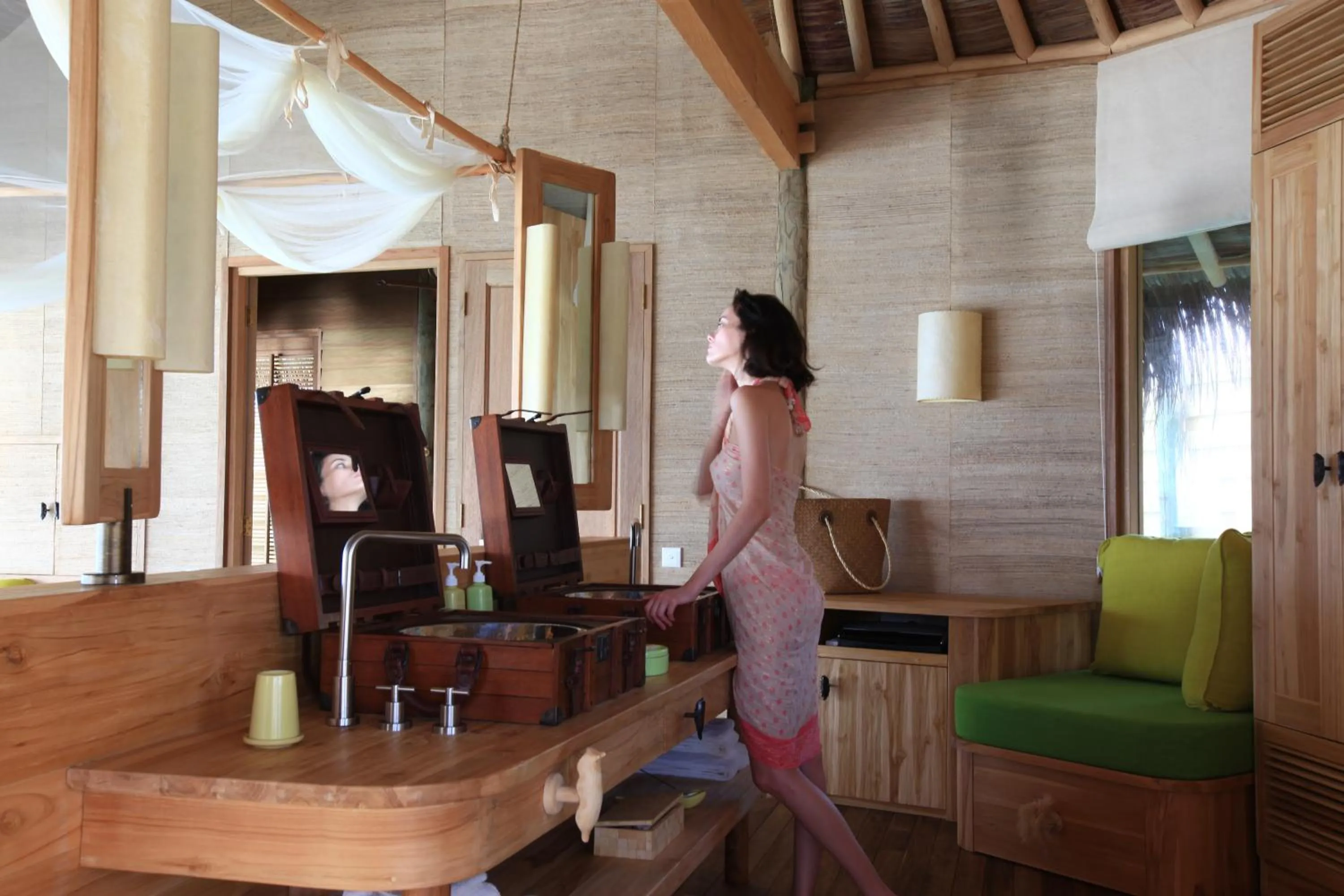 Bathroom in Six Senses Laamu