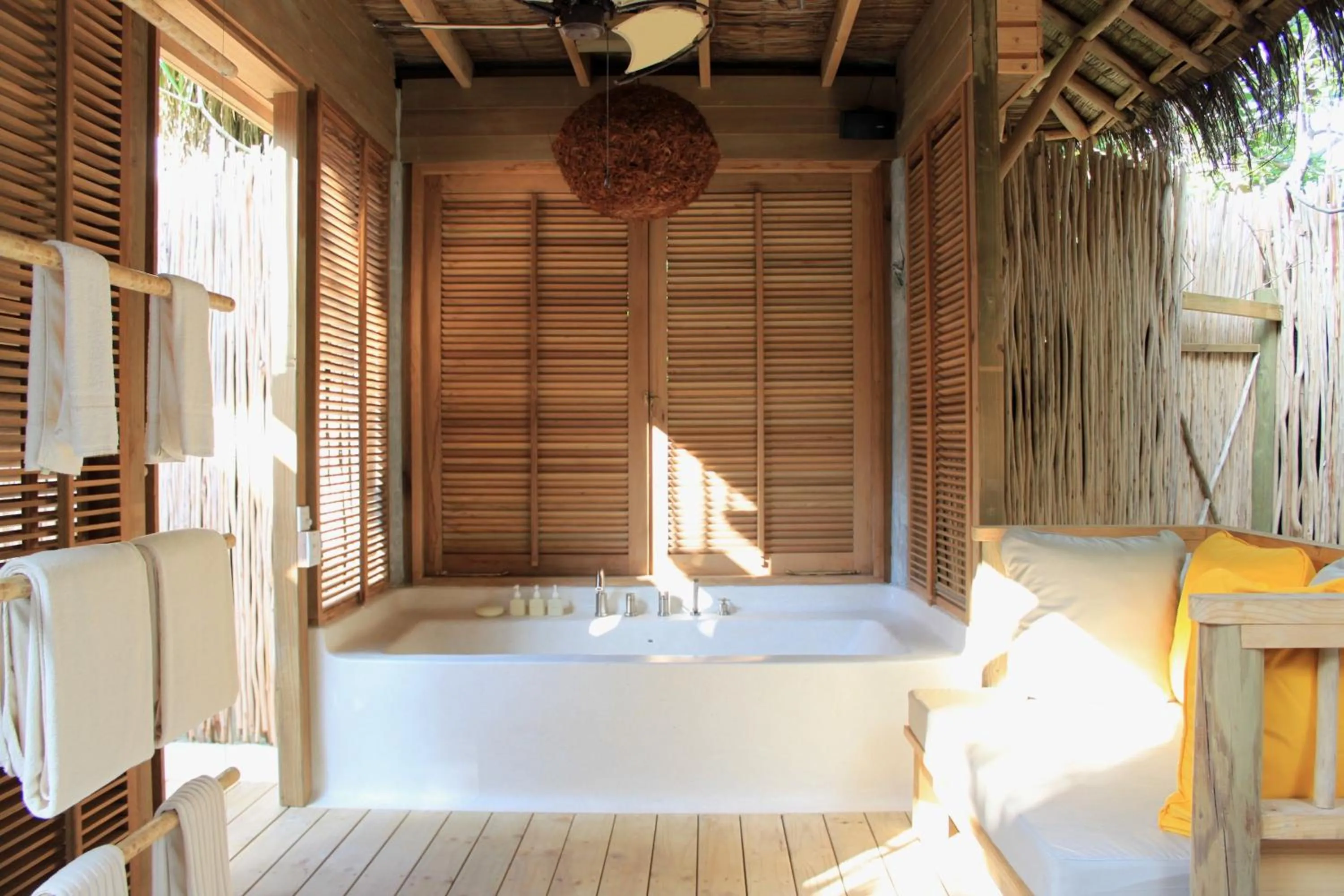 Bathroom in Six Senses Laamu