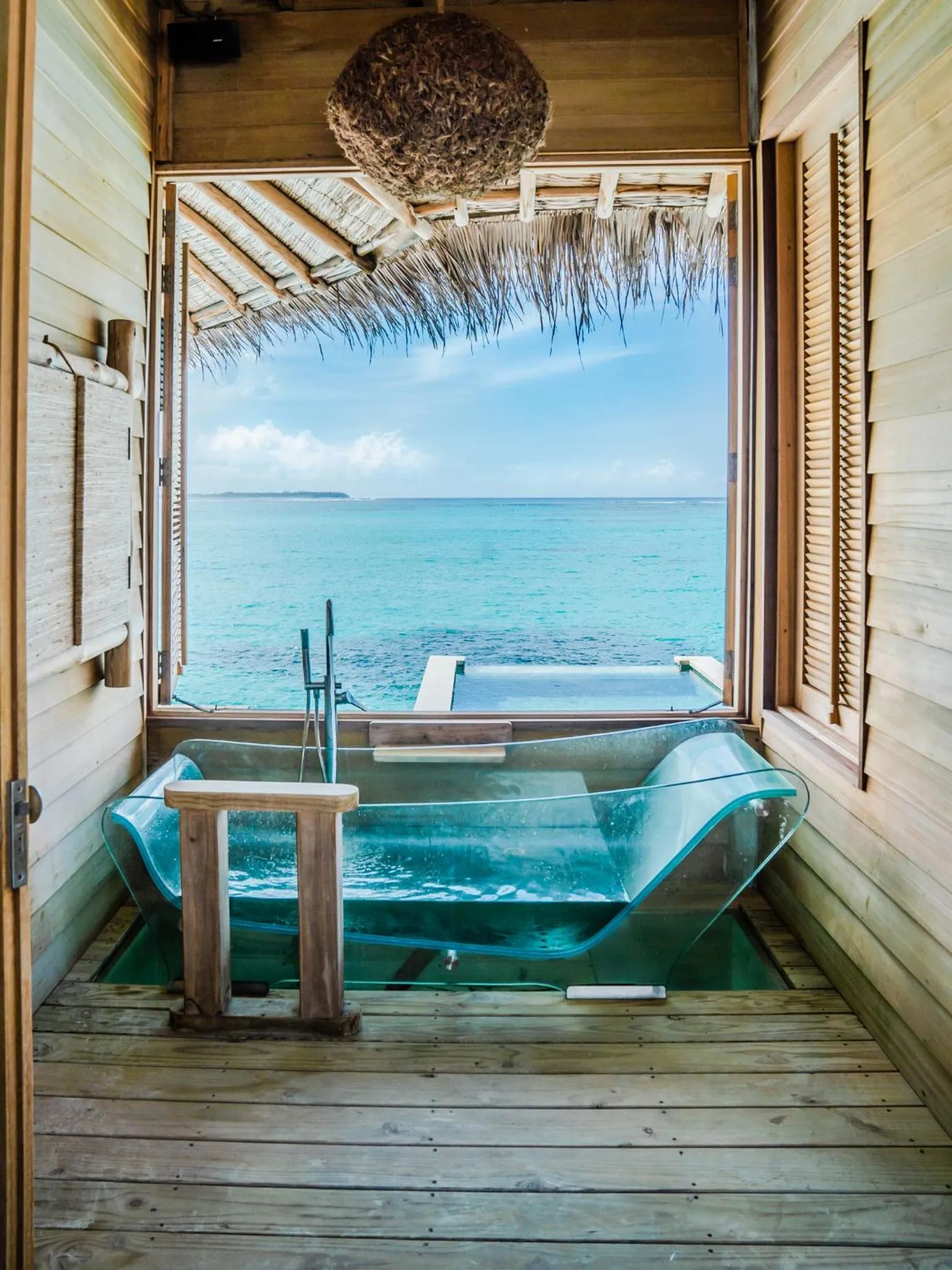 Bathroom in Six Senses Laamu