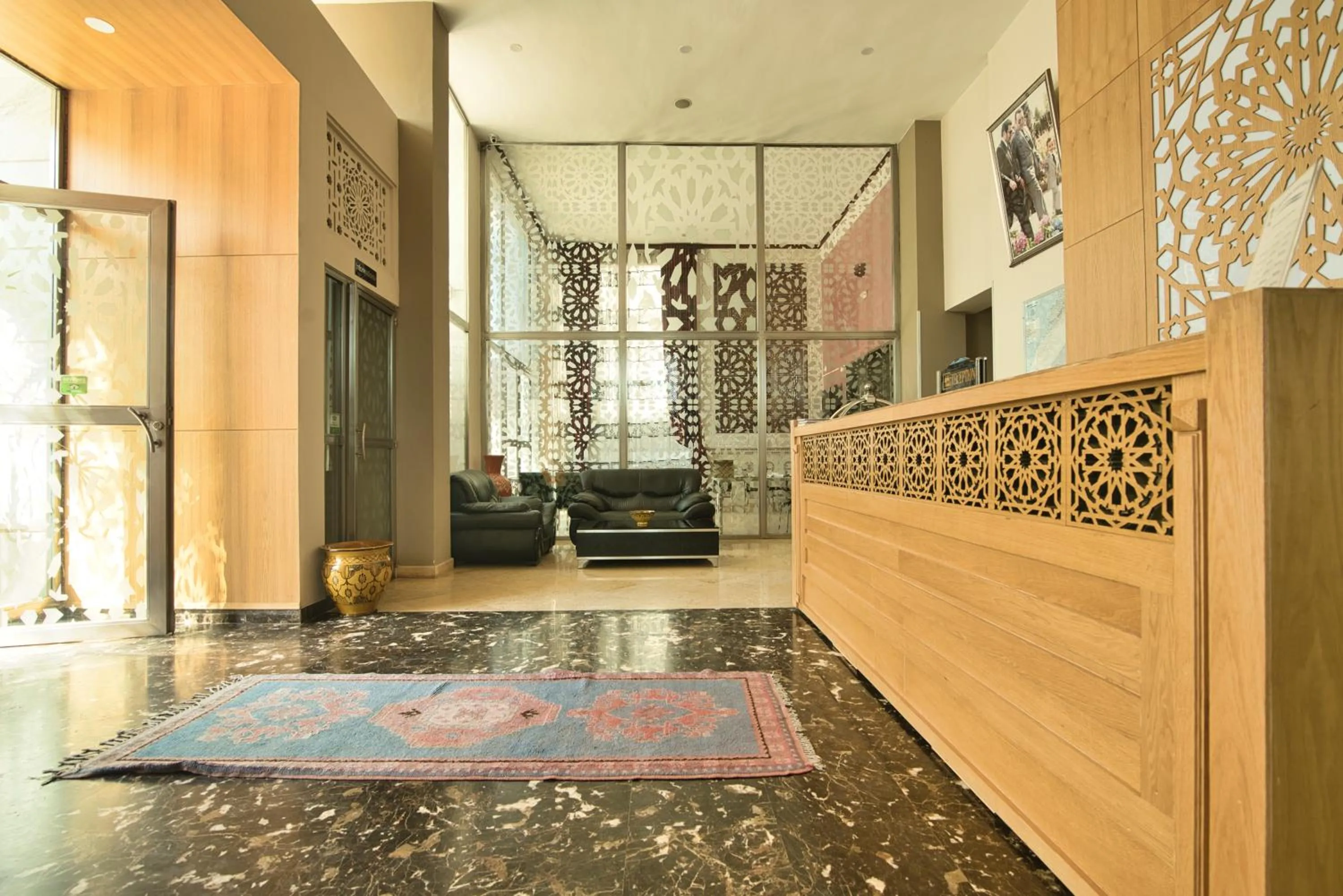 Lobby or reception in Appart Hôtel Founty Beach