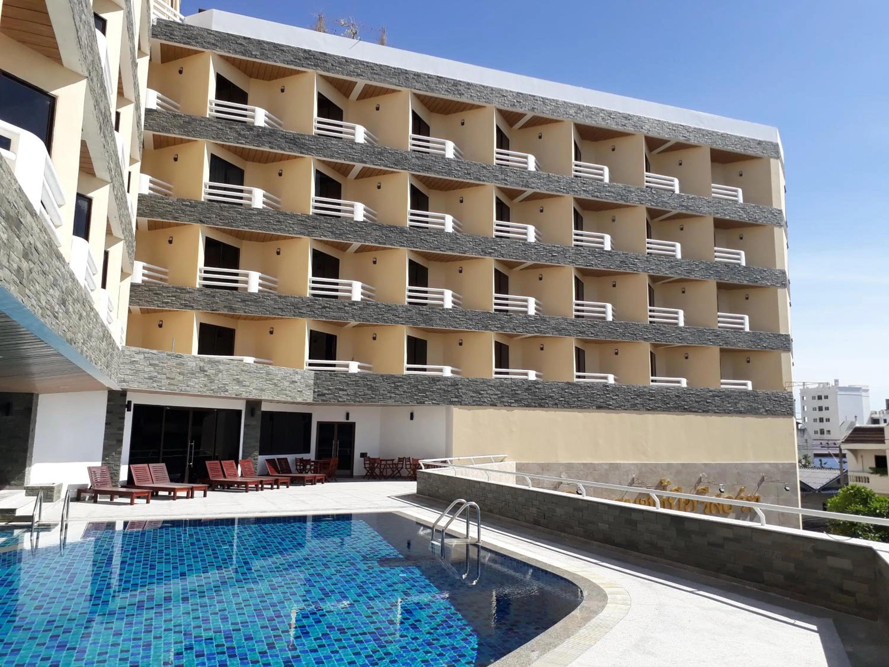 Pool view in City Beach Resort