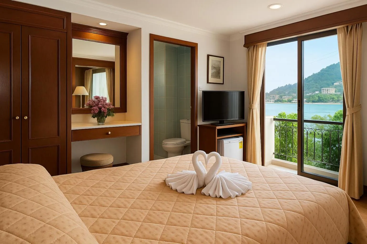 Bed in Orchid Hotel and Spa Kalim Bay