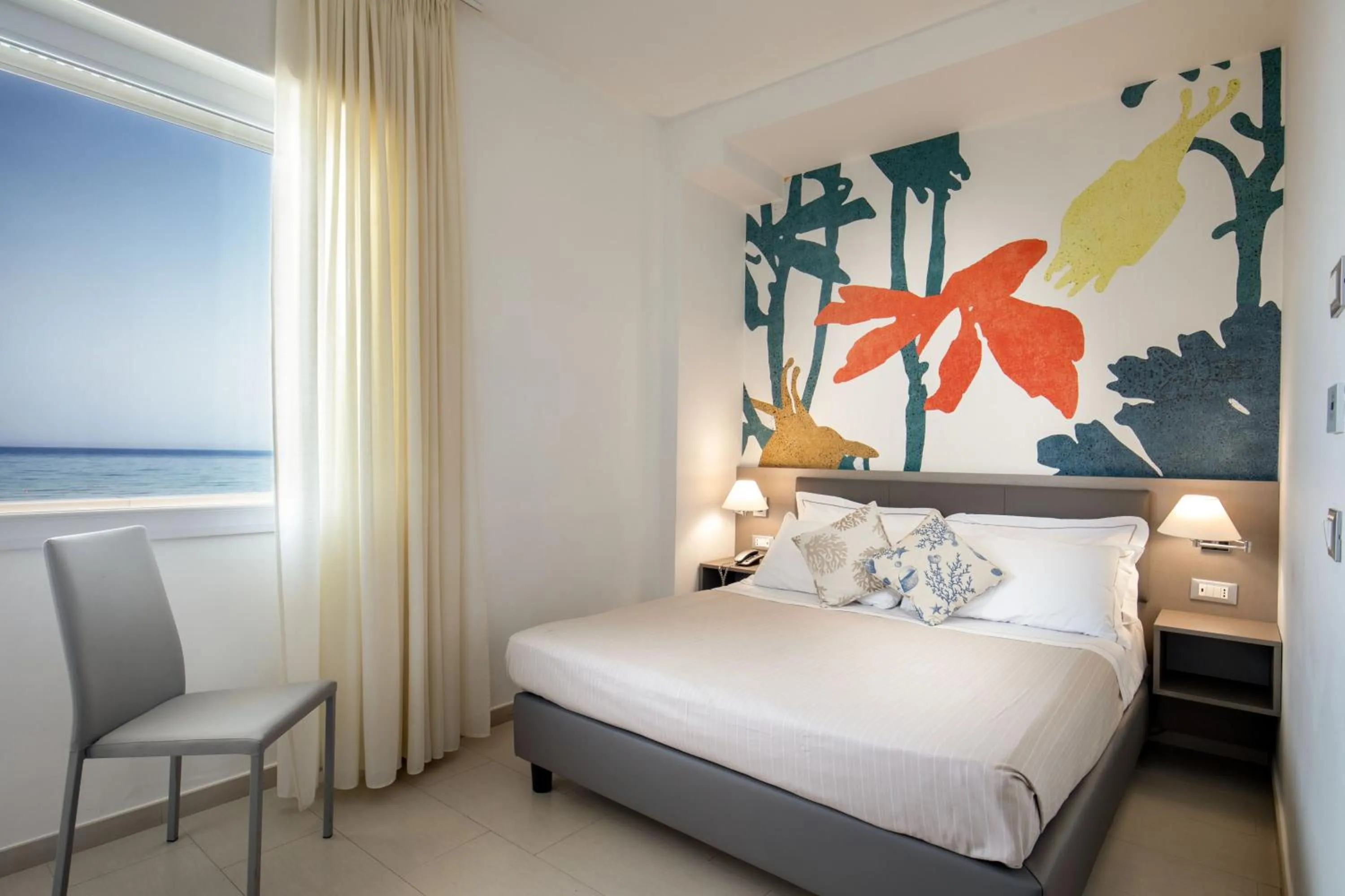 Bed in Hotel Miramare