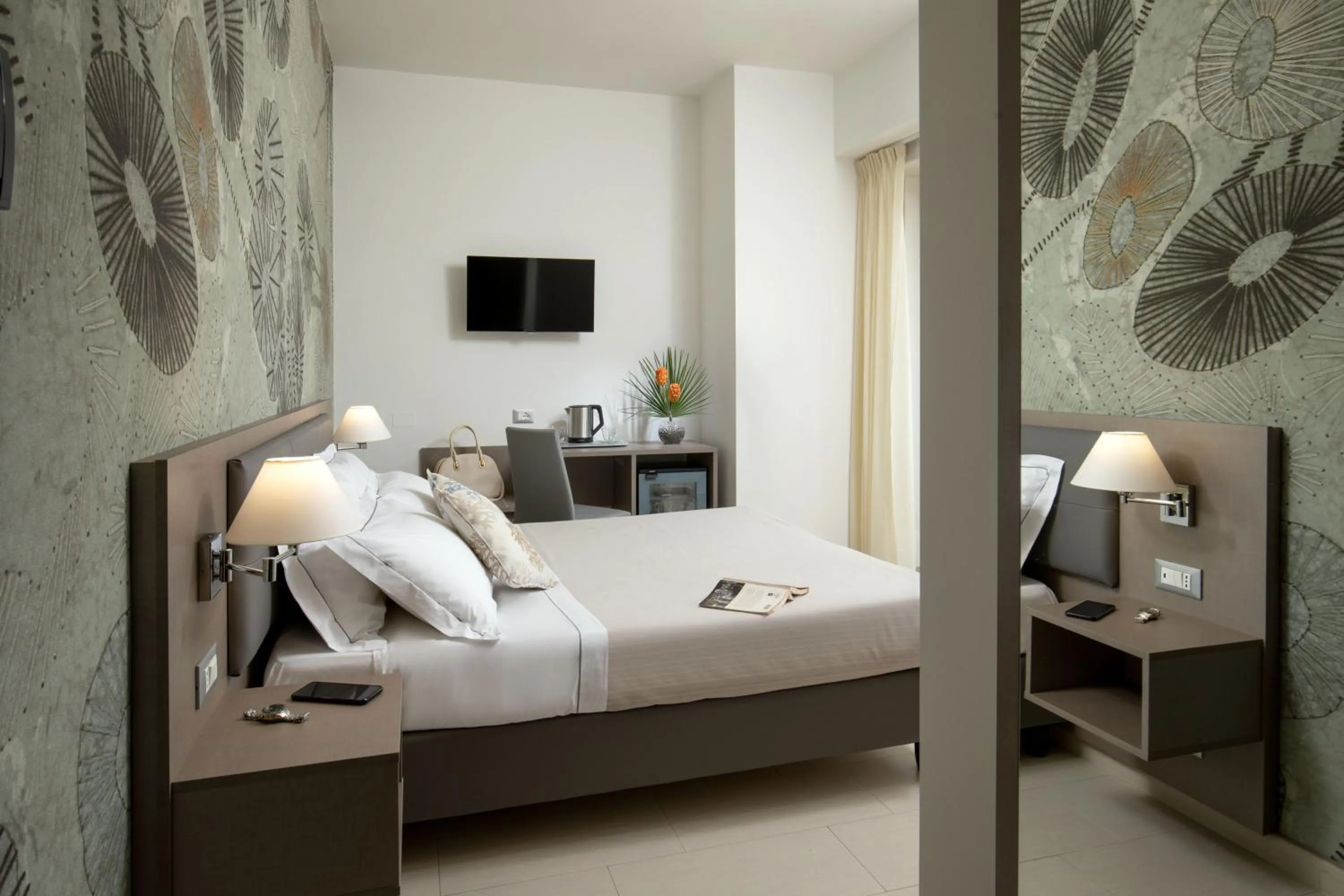 Bed in Hotel Miramare