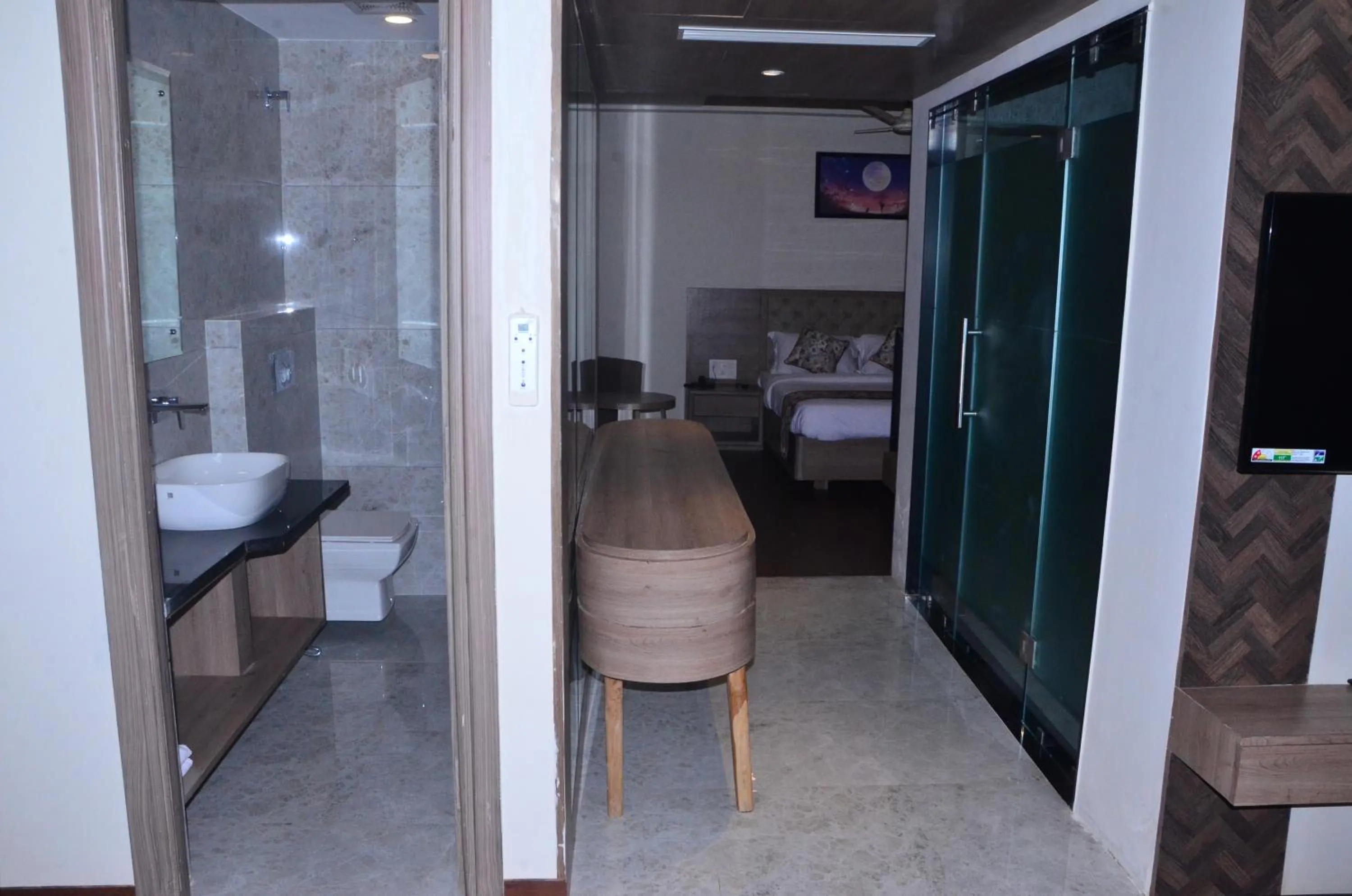 Photo of the whole room, Bed in Hotel Nand Residency