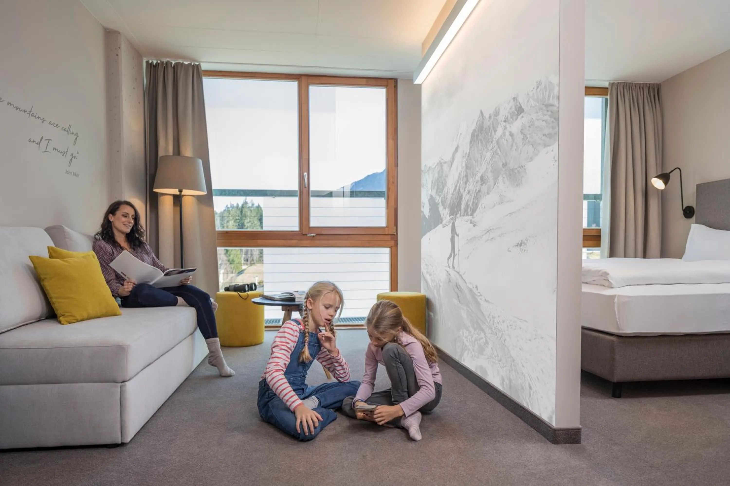 Seating area, Bed in Arena Franz Ferdinand Nassfeld