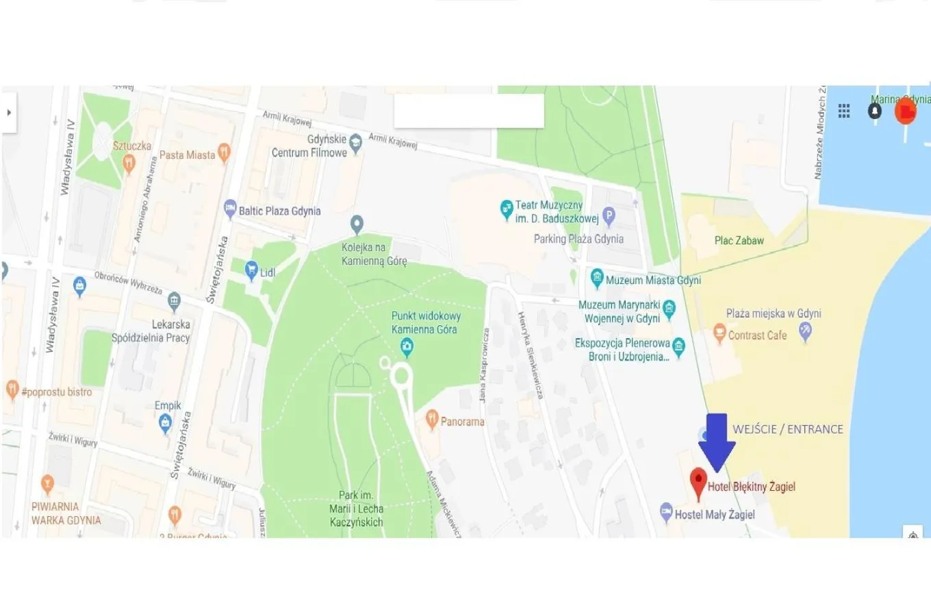 Location in Błękitny Żagiel