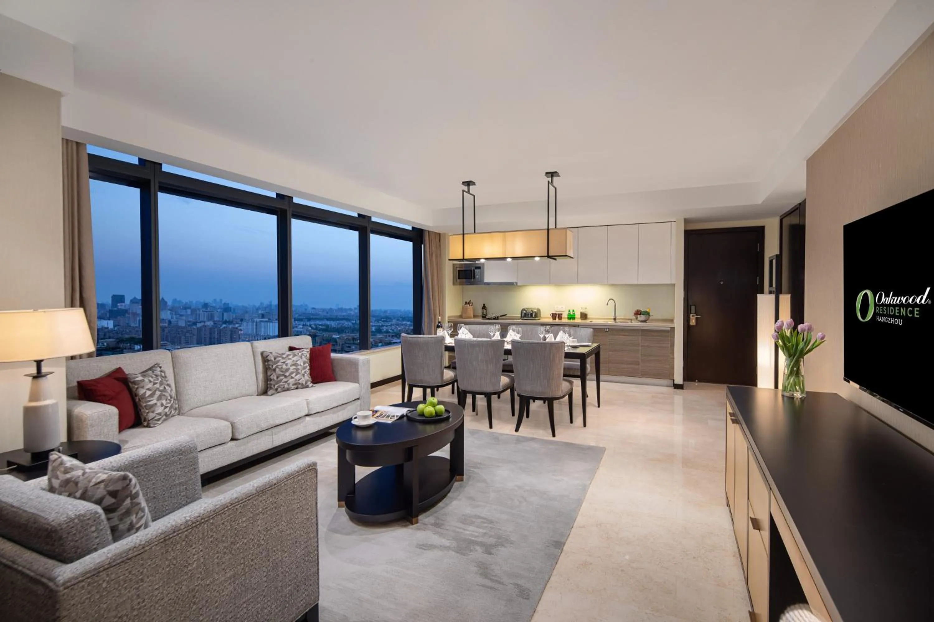 Living room in Oakwood Residence Hangzhou