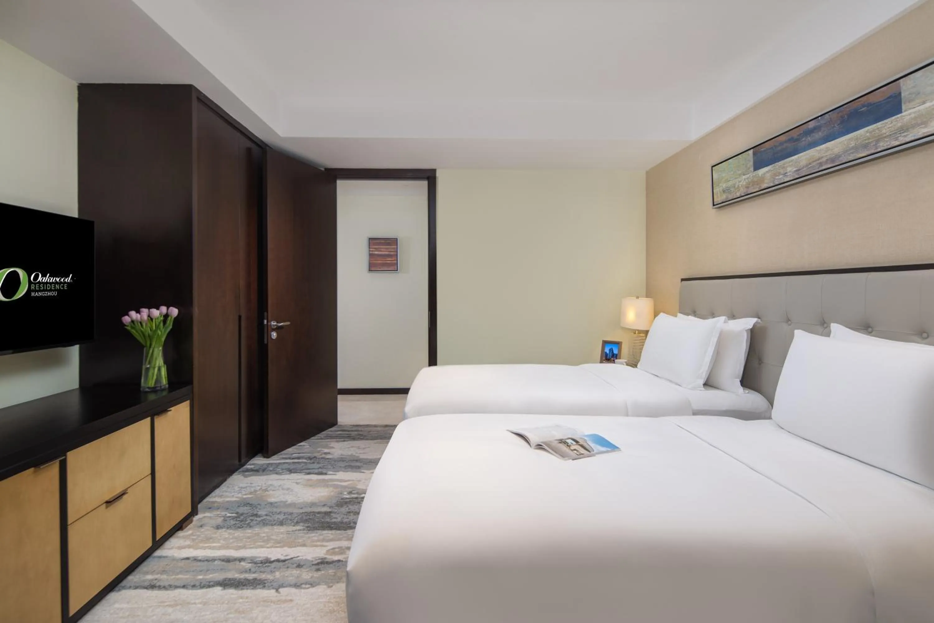 Bedroom, Bed in Oakwood Residence Hangzhou