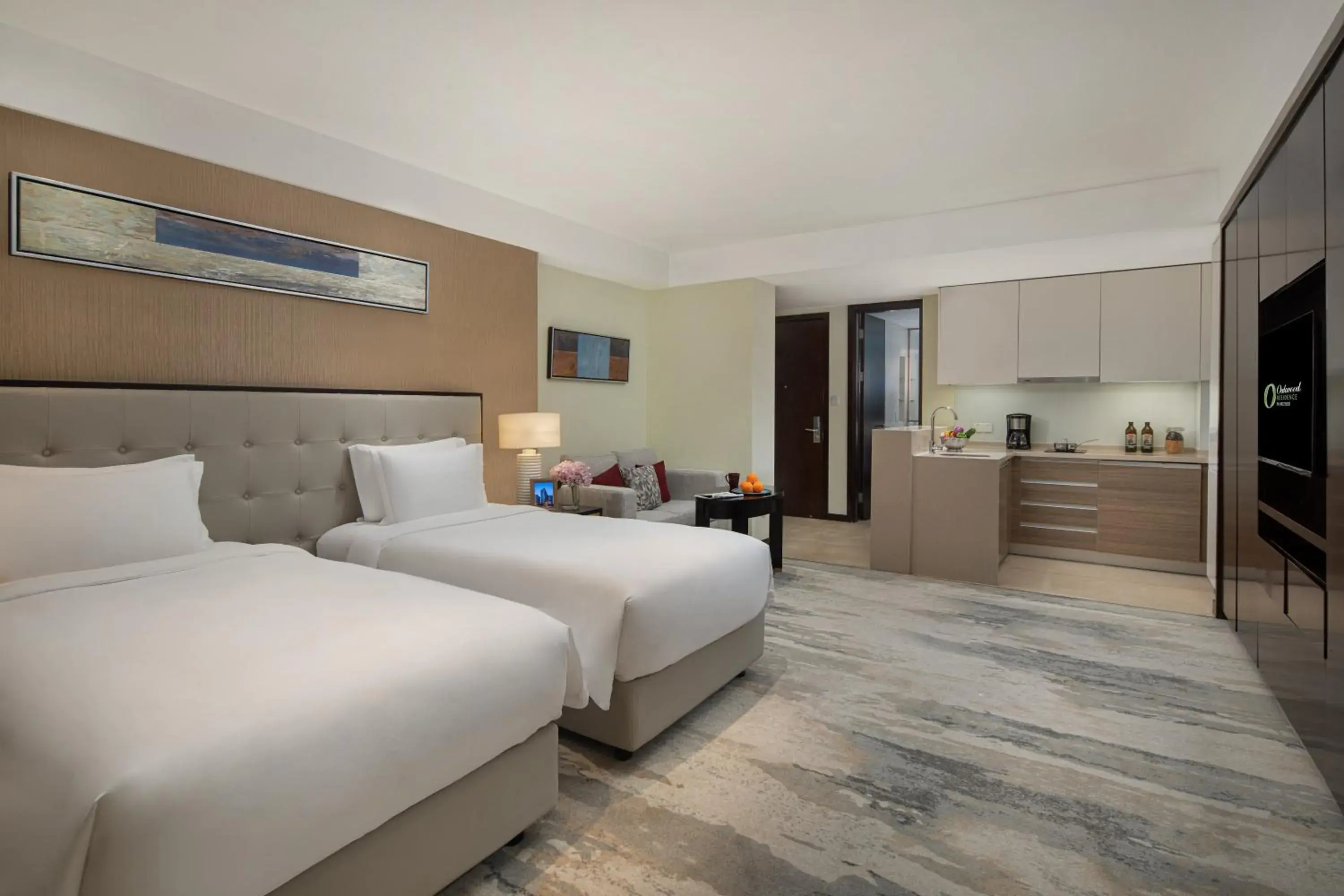 Studio Executive Twin Beds in Oakwood Residence Hangzhou Studio Executive Twin Beds in Oakwood Residence Hangzhou