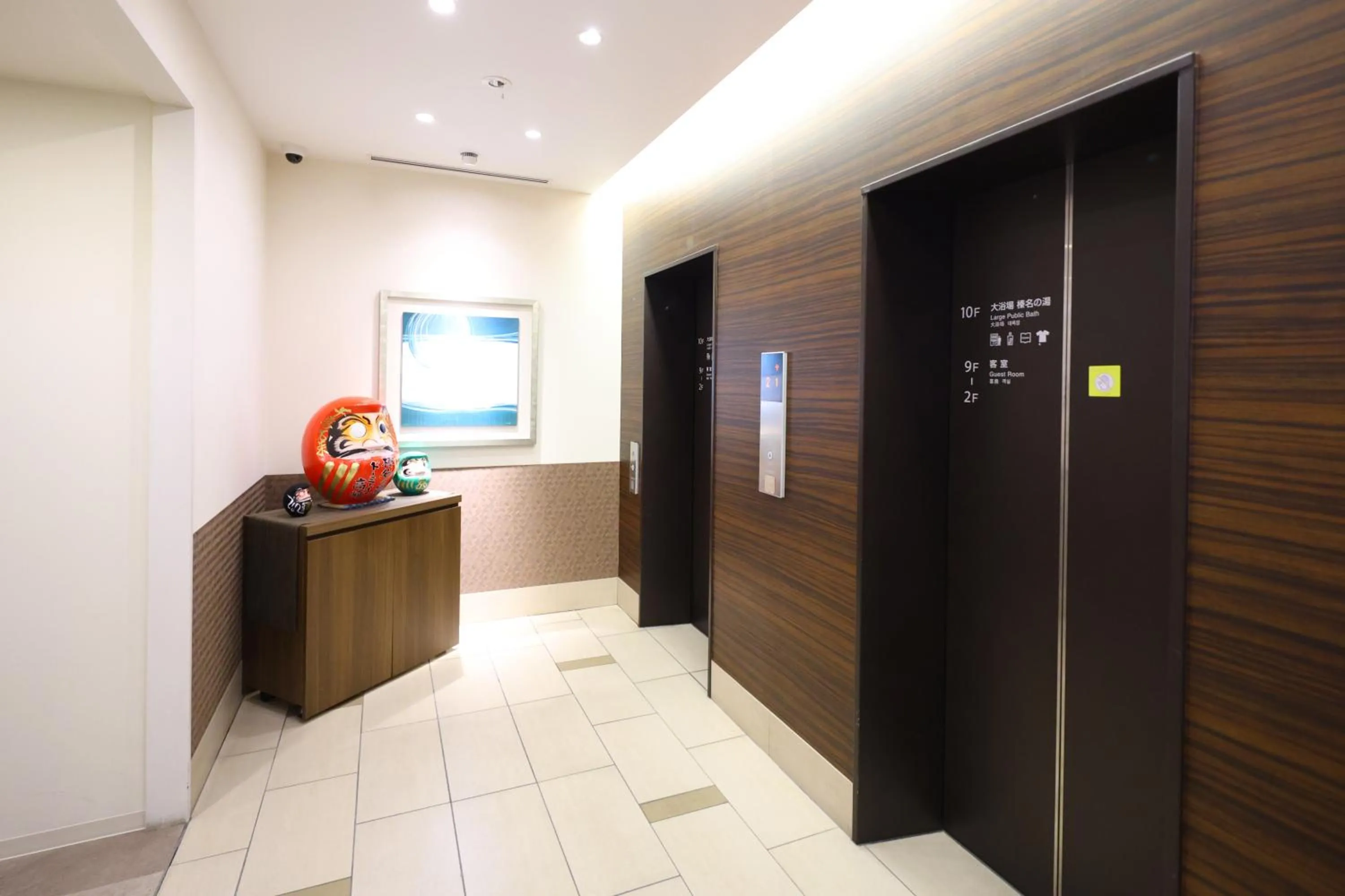 elevator in Dormy Inn Takasaki