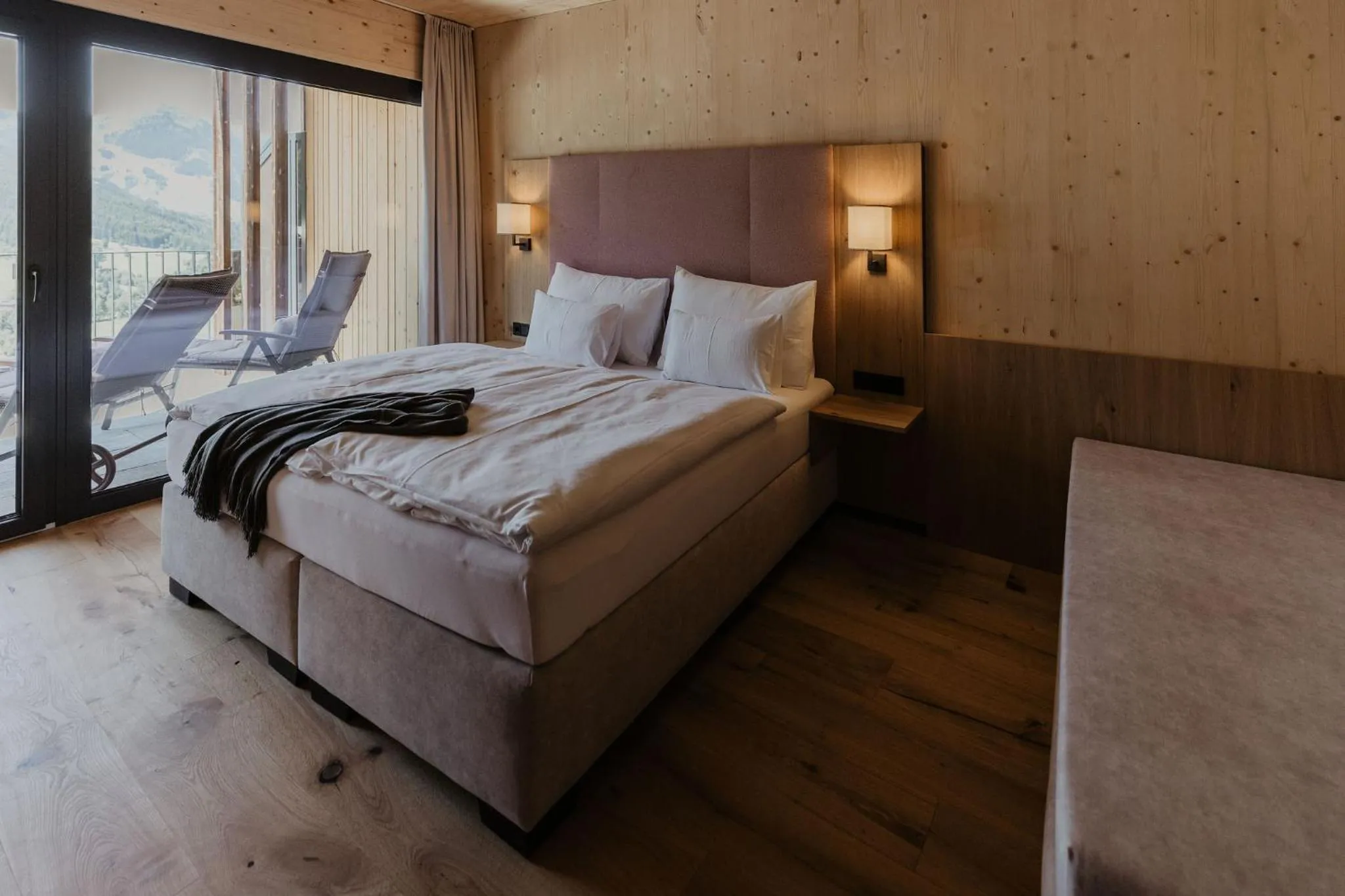 View (from property/room), Bed in Landhaus Saalbach - Ski in & out