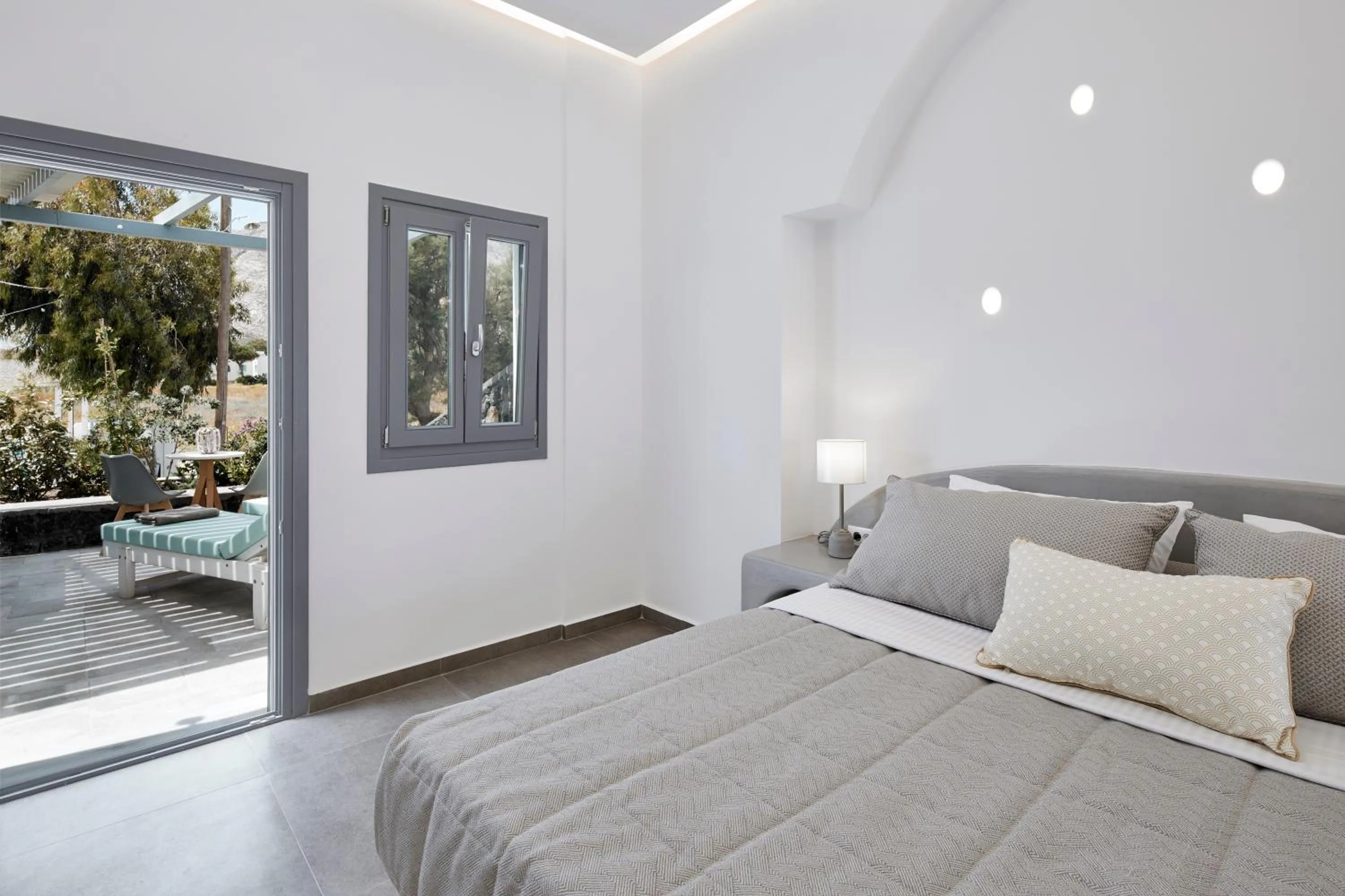 Bed in Amara Suites Santorini